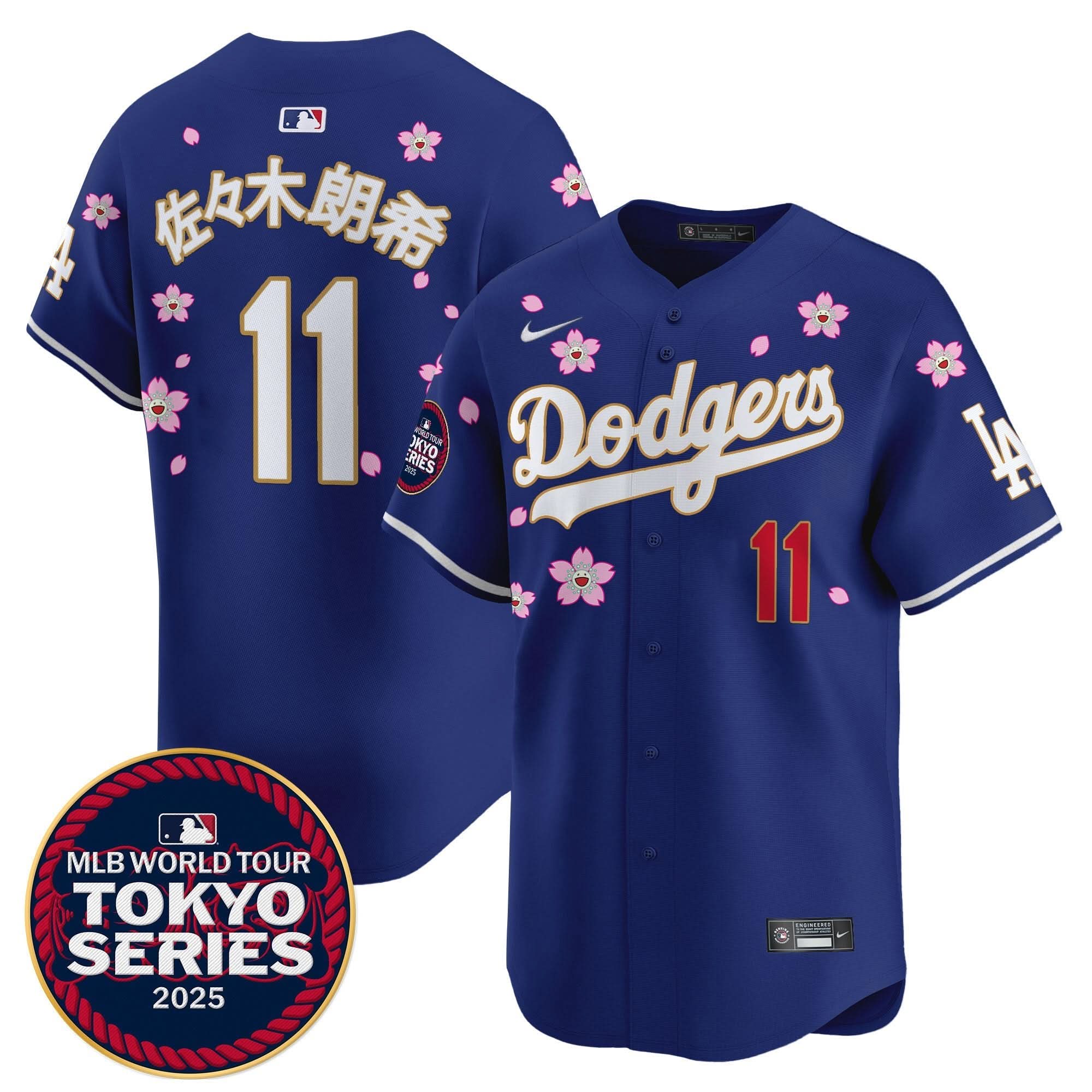 LAD Tokyo Series 2025 Gold Trim Vapor Premier Limited Jersey V2 - Stitched