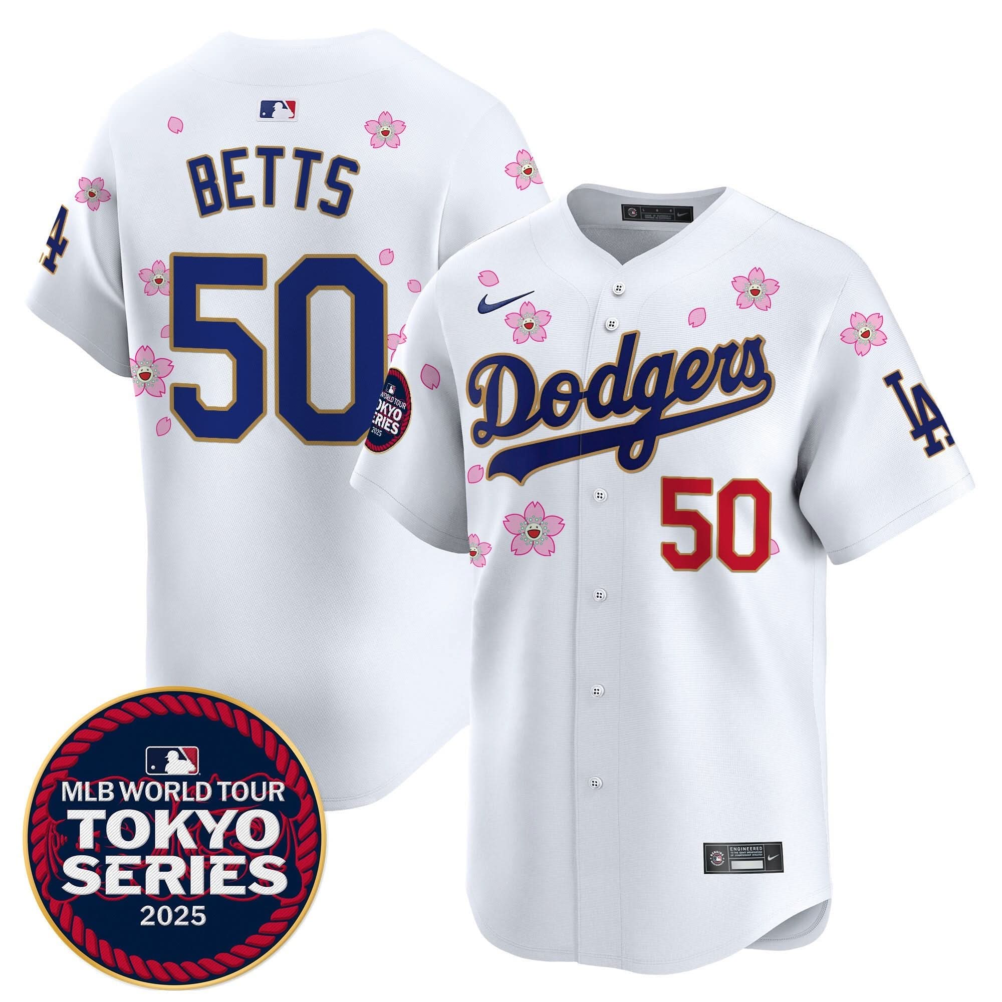 LAD Tokyo Series 2025 Gold Trim Vapor Premier Limited Jersey V2 - Stitched