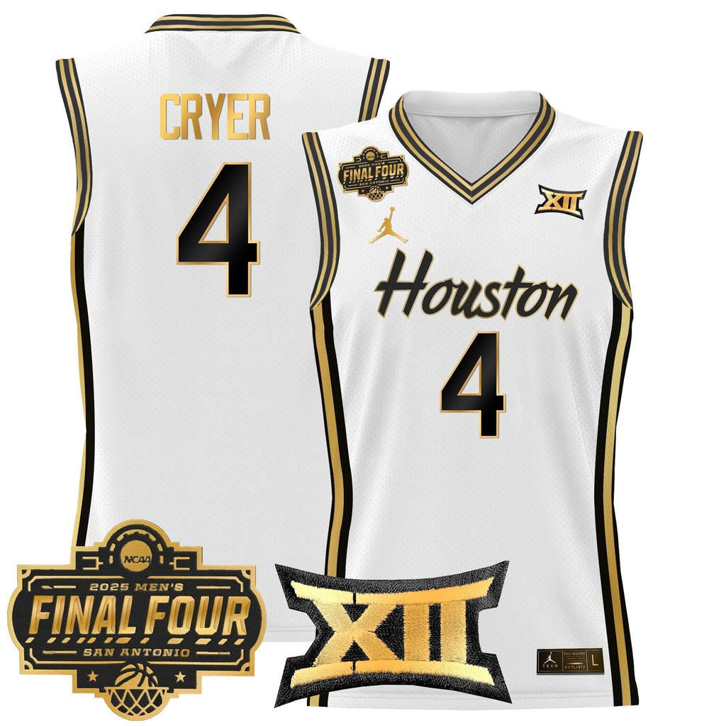 HOU 2025 Final Four Patch Basketball Jersey - Stitched