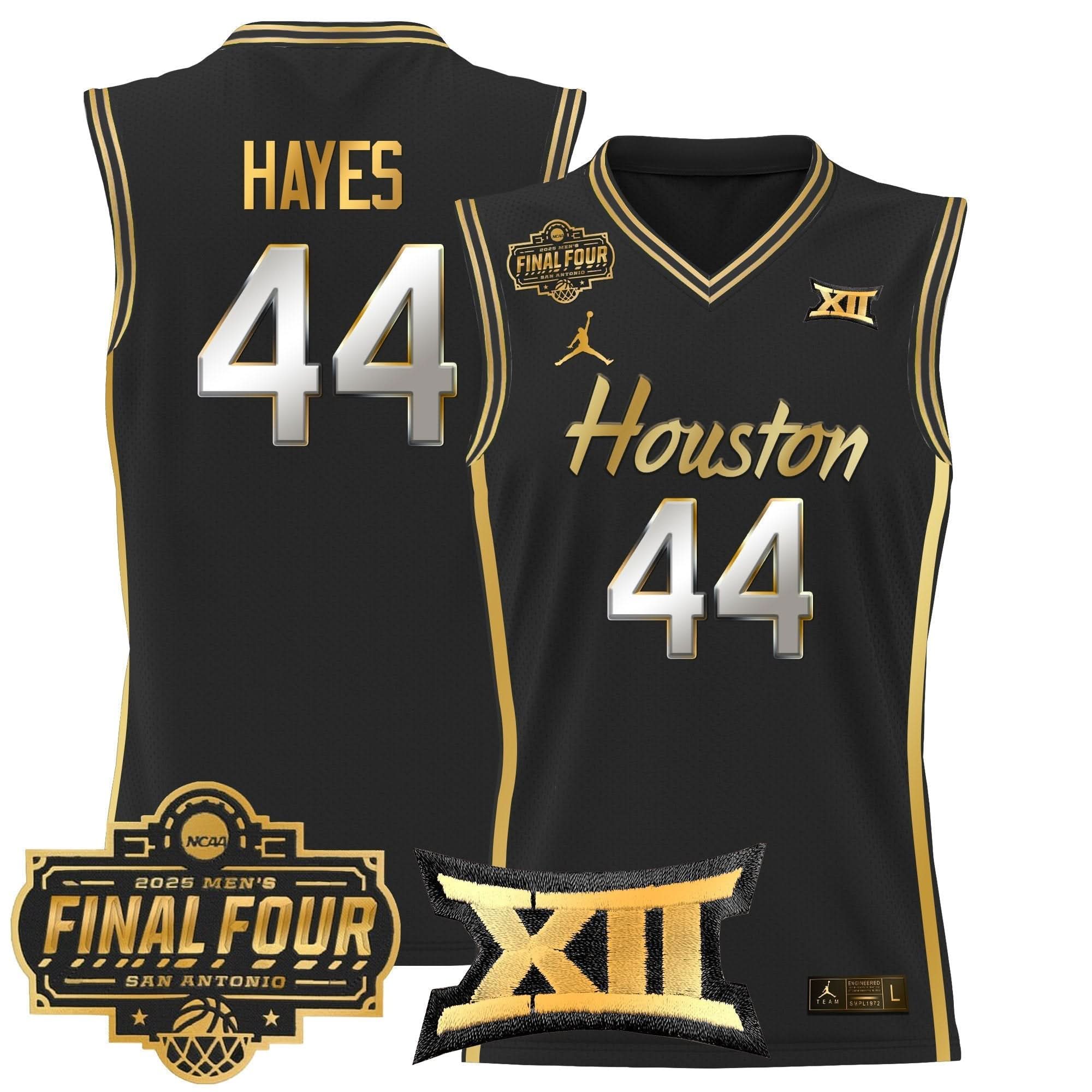 HOU 2025 Final Four Patch Basketball Jersey - Stitched