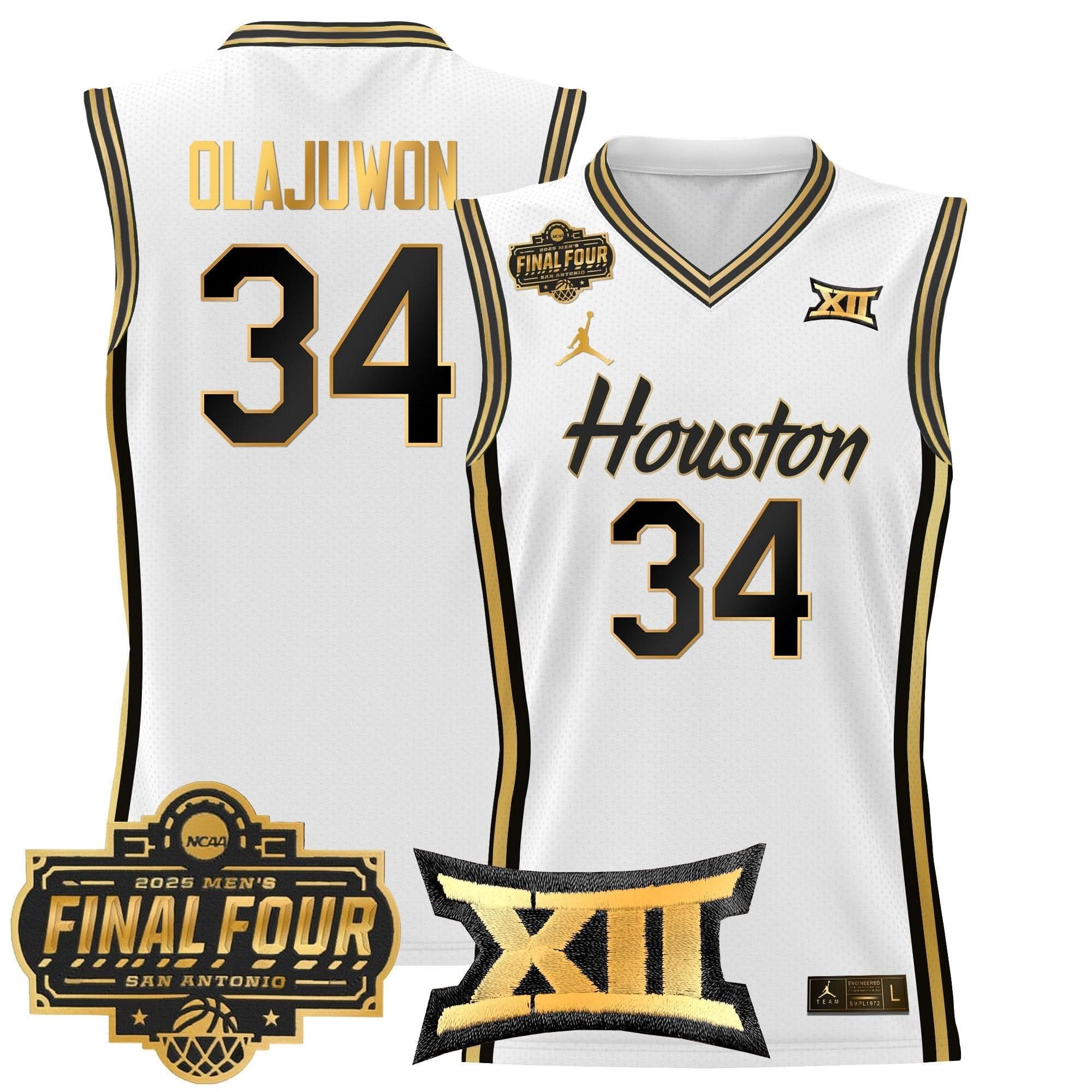 HOU 2025 Final Four Patch Basketball Jersey - Stitched
