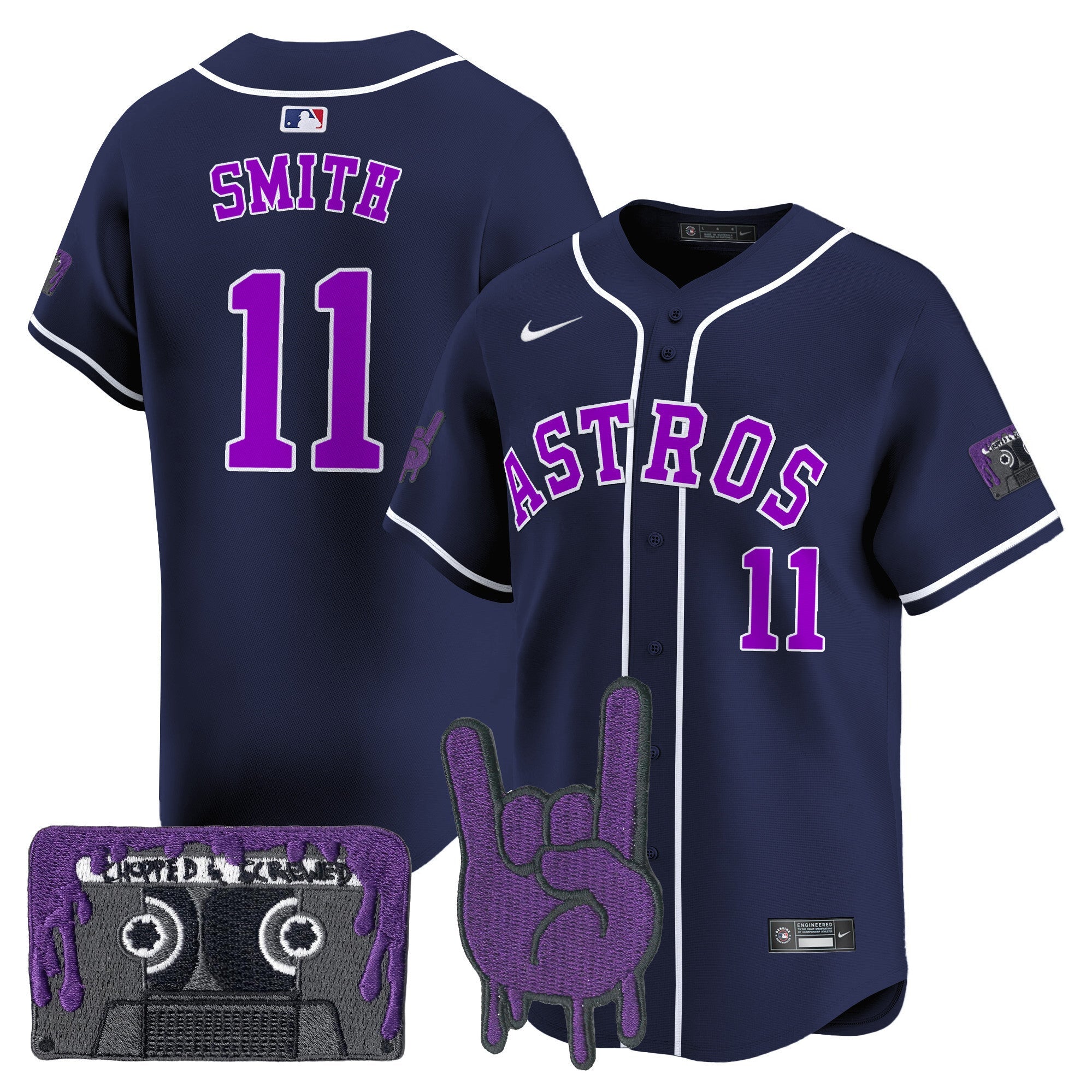 HOU DJ Screw Patch Vapor Premier Limited Jersey - Stitched