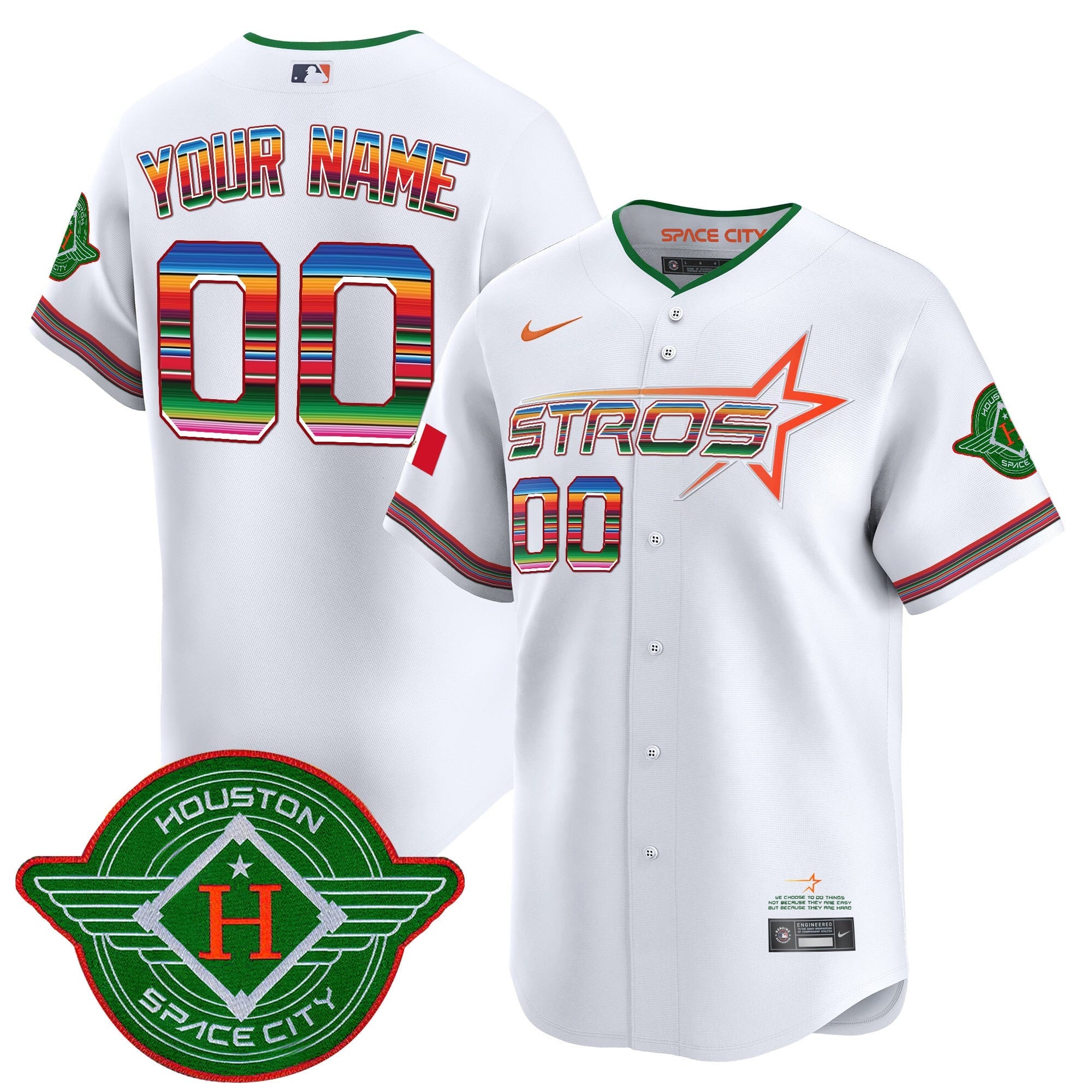 Astros 2025 City Connect Mexico Vapor Premier Limited Custom Jersey - Stitched