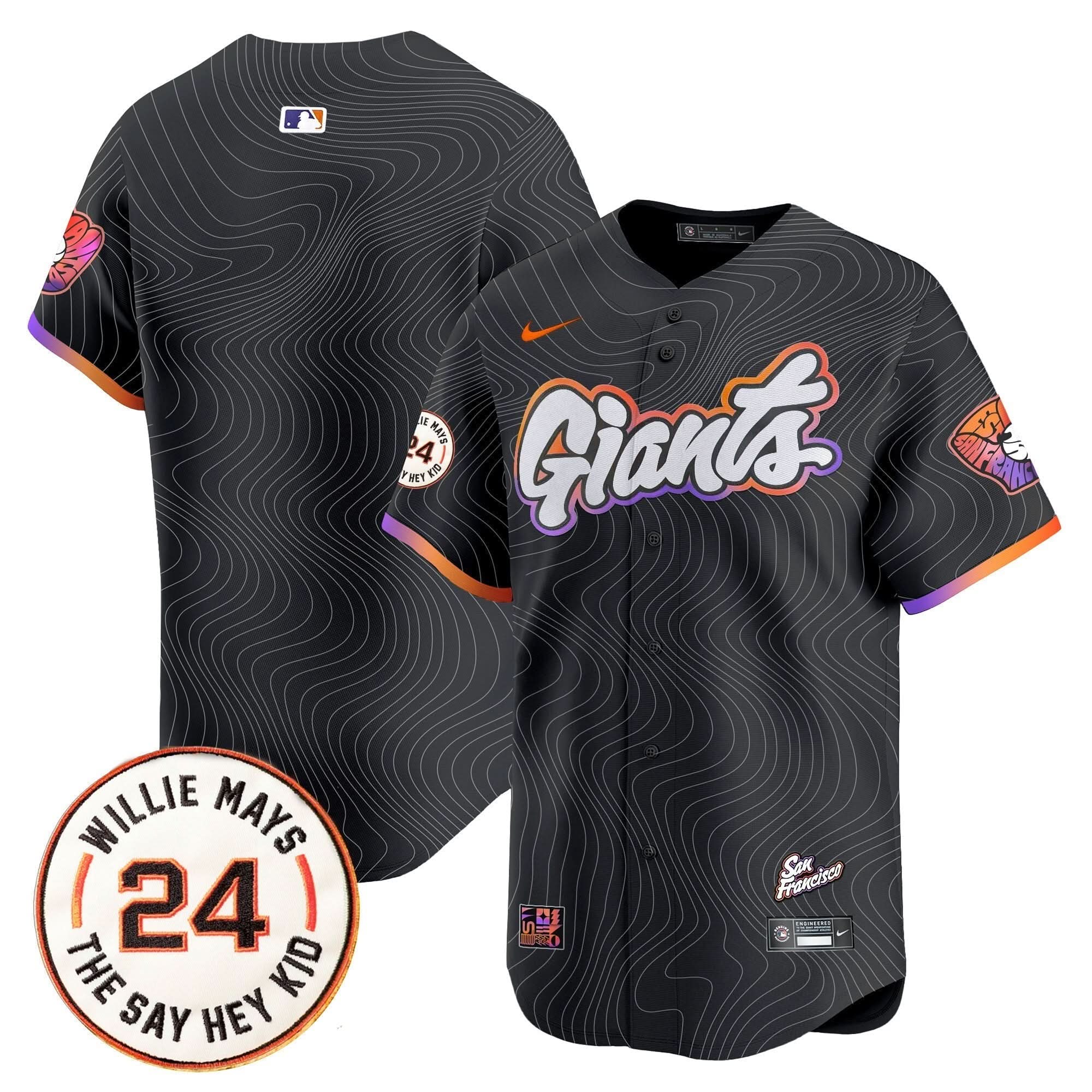 SFG 2025 Willie Mays Patch Vapor Premier Limited Jersey - Stitched