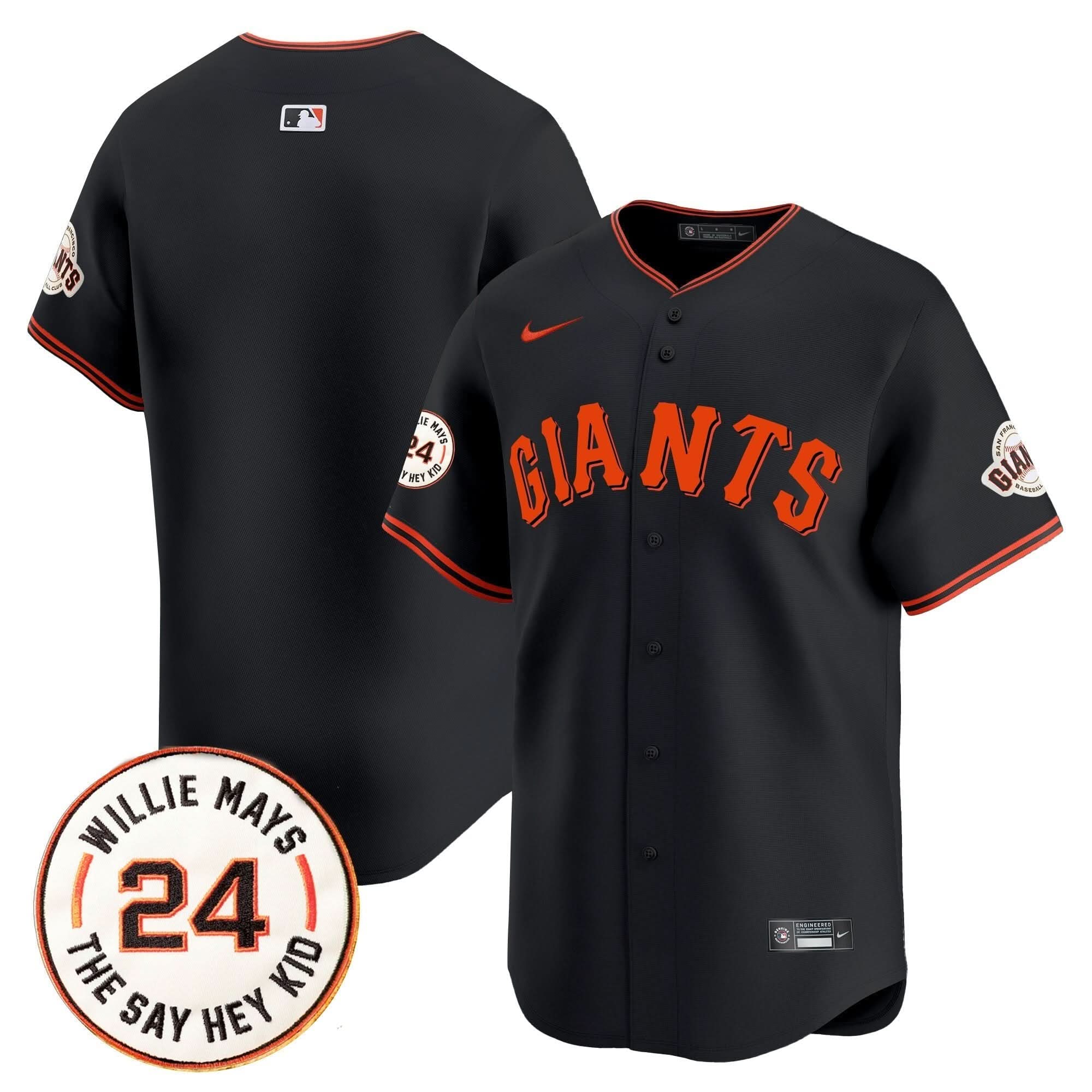 SFG 2025 Willie Mays Patch Vapor Premier Limited Jersey - Stitched