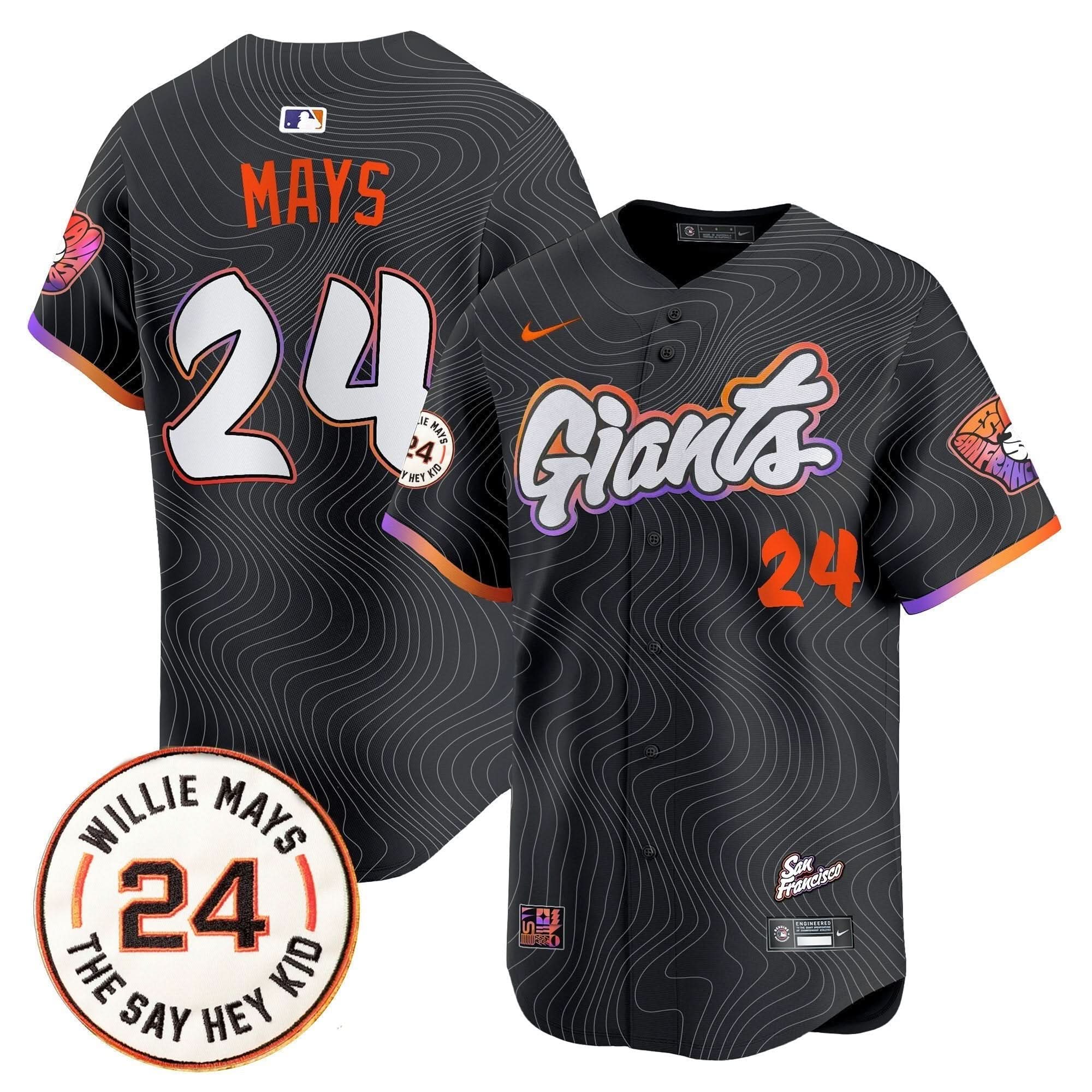 SFG 2025 Willie Mays Patch Vapor Premier Limited Jersey - Stitched