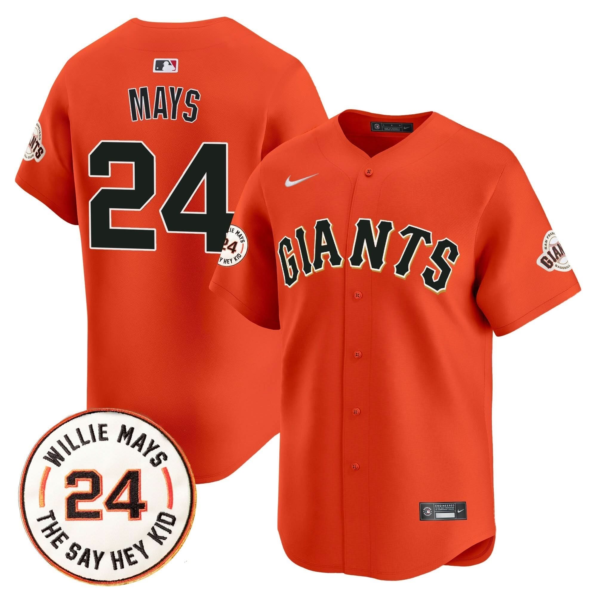 SFG 2025 Willie Mays Patch Vapor Premier Limited Jersey - Stitched