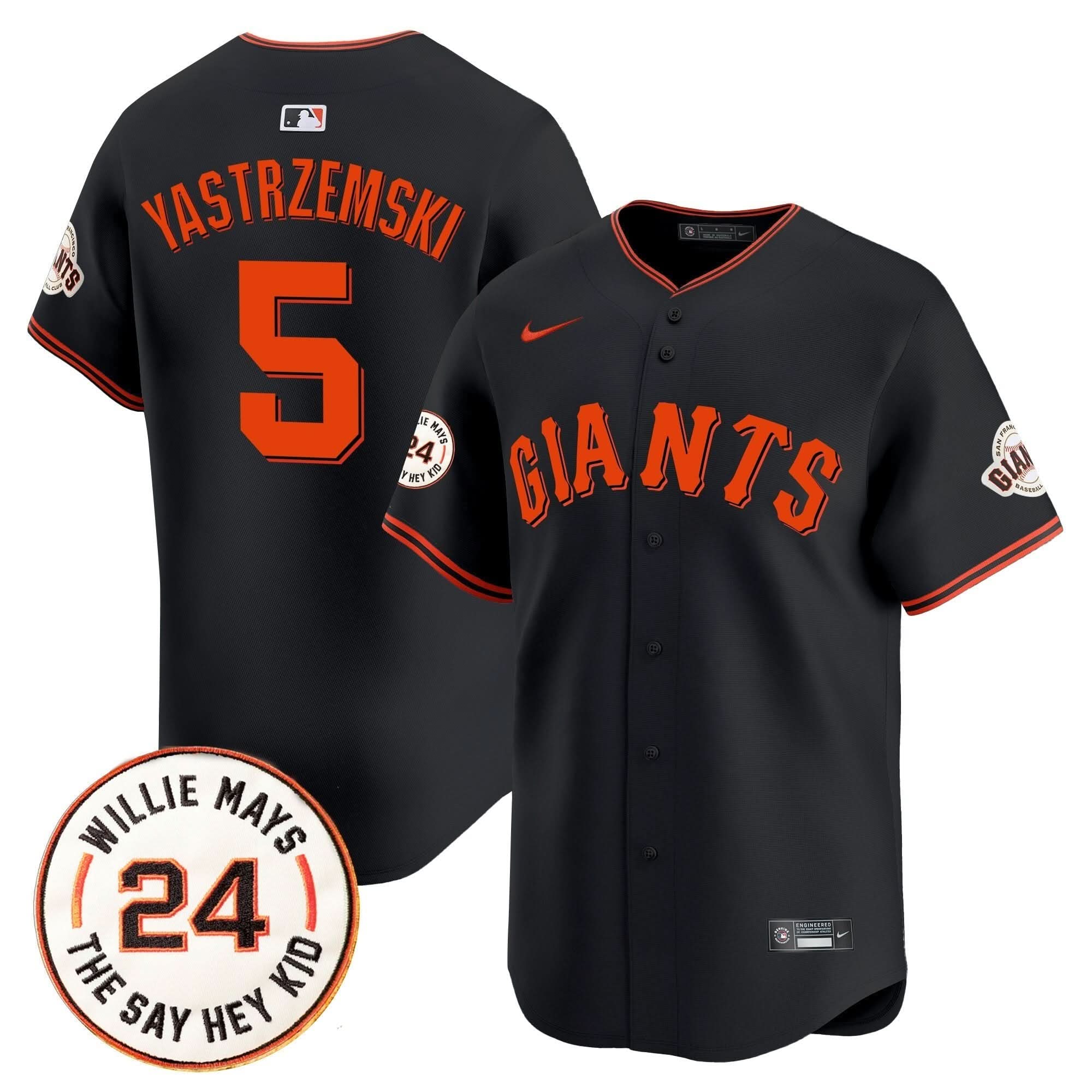 SFG 2025 Willie Mays Patch Vapor Premier Limited Jersey - Stitched