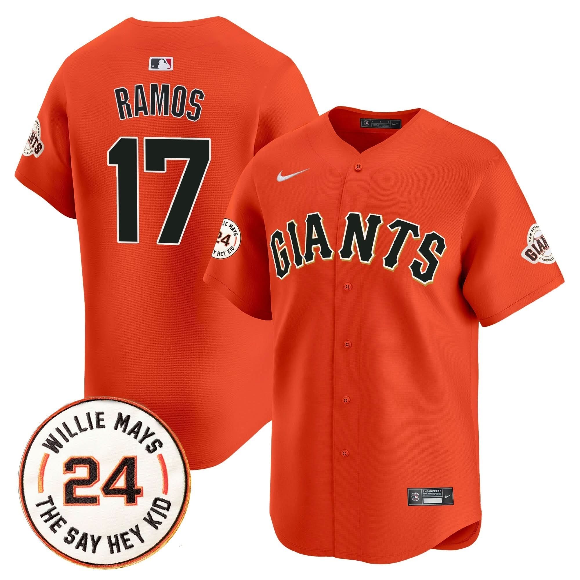 SFG 2025 Willie Mays Patch Vapor Premier Limited Jersey - Stitched