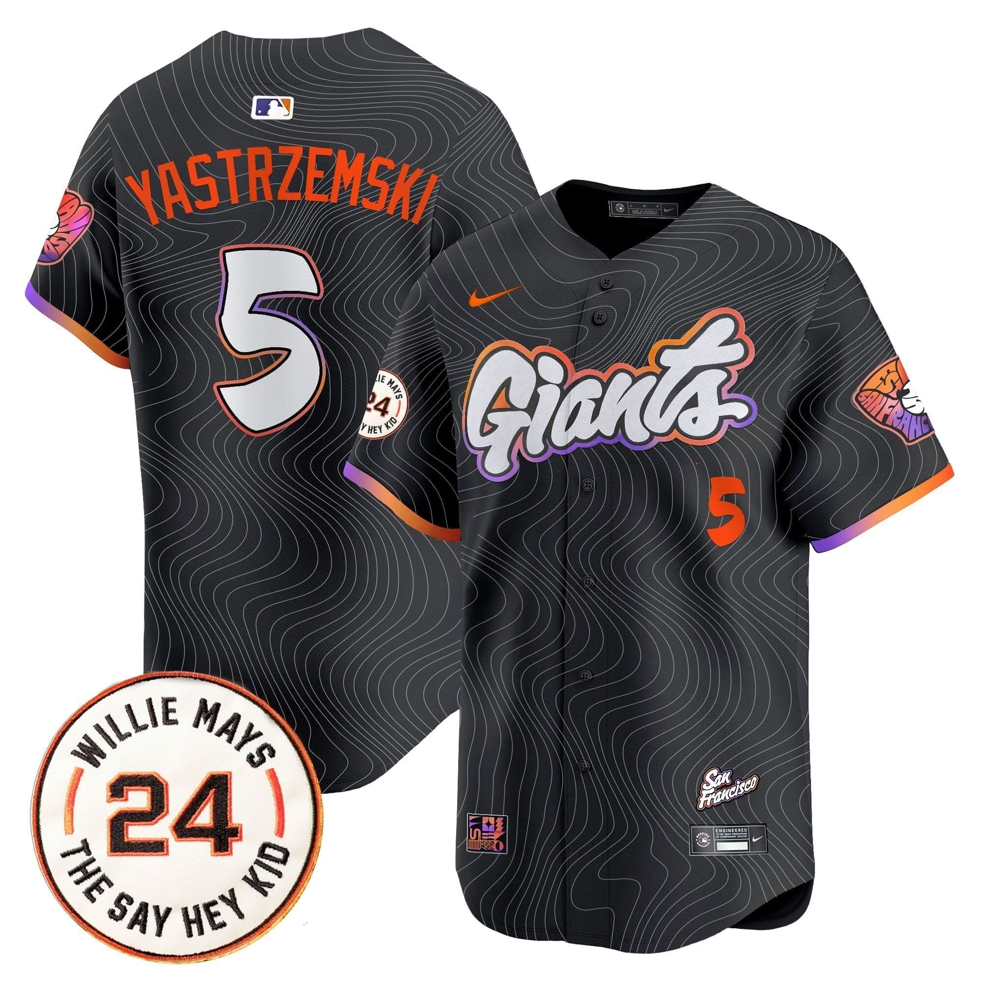 SFG 2025 Willie Mays Patch Vapor Premier Limited Jersey - Stitched