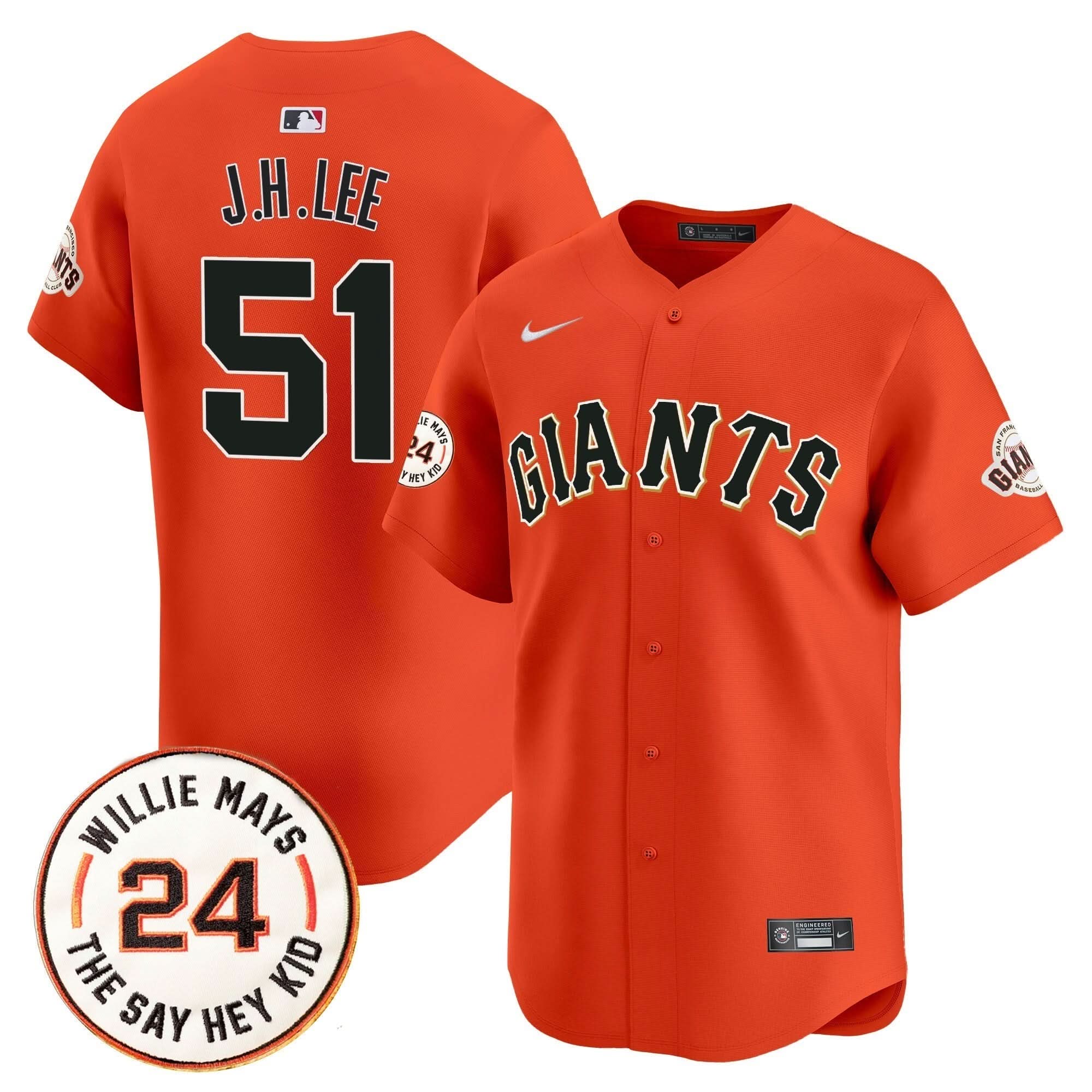 SFG 2025 Willie Mays Patch Vapor Premier Limited Jersey - Stitched