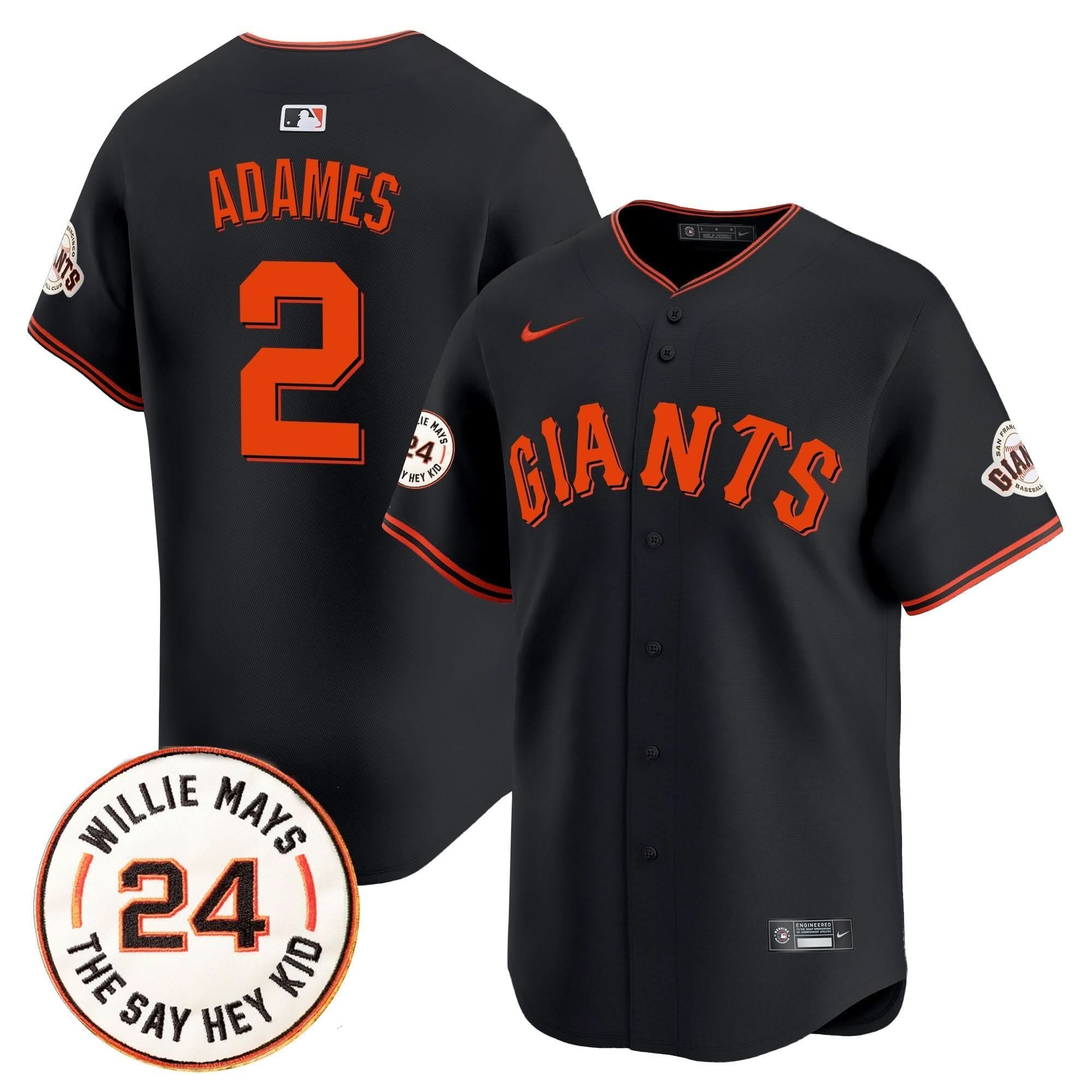 SFG 2025 Willie Mays Patch Vapor Premier Limited Jersey - Stitched