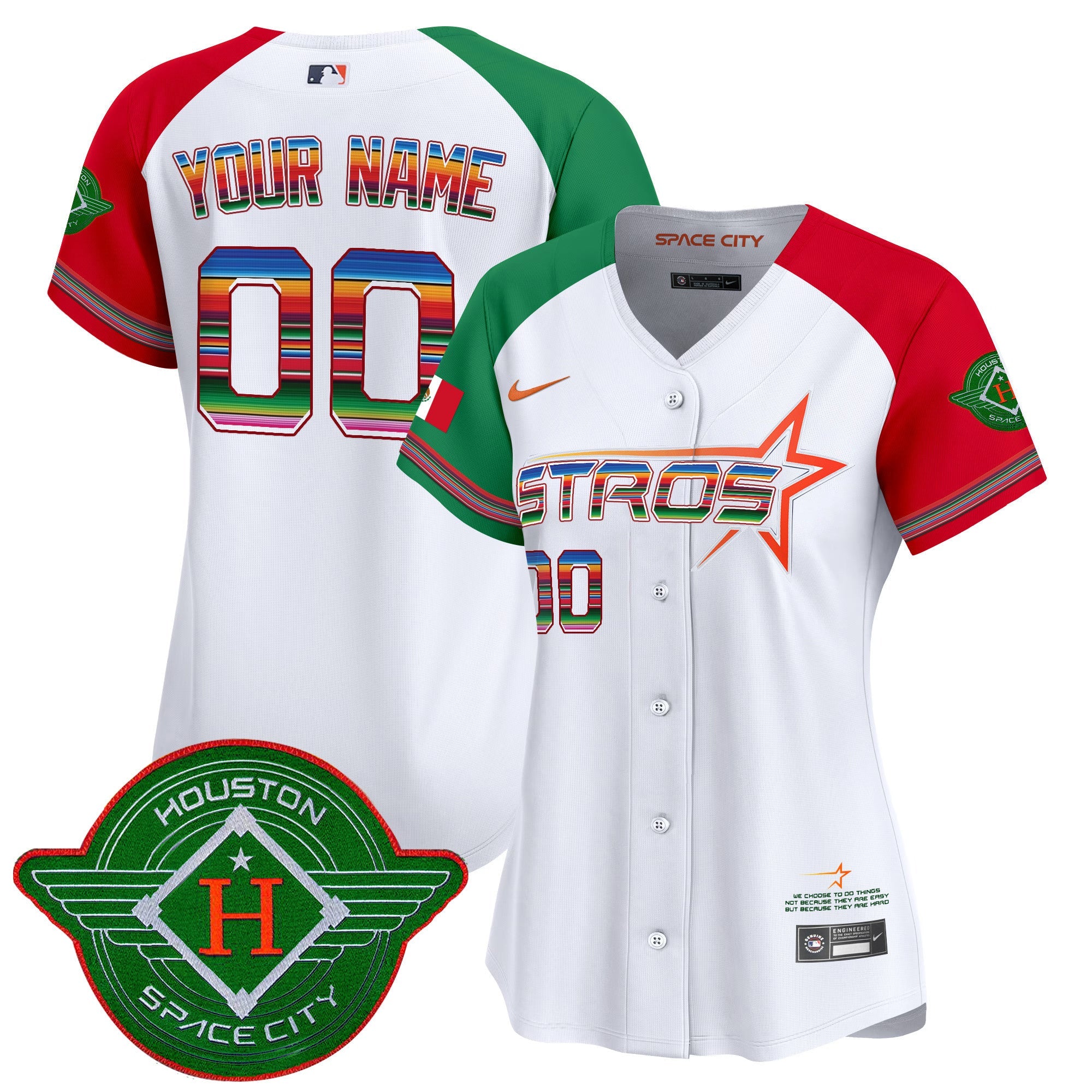 Astros 2025 City Connect Mexico Vapor Premier Limited Custom Jersey - Stitched