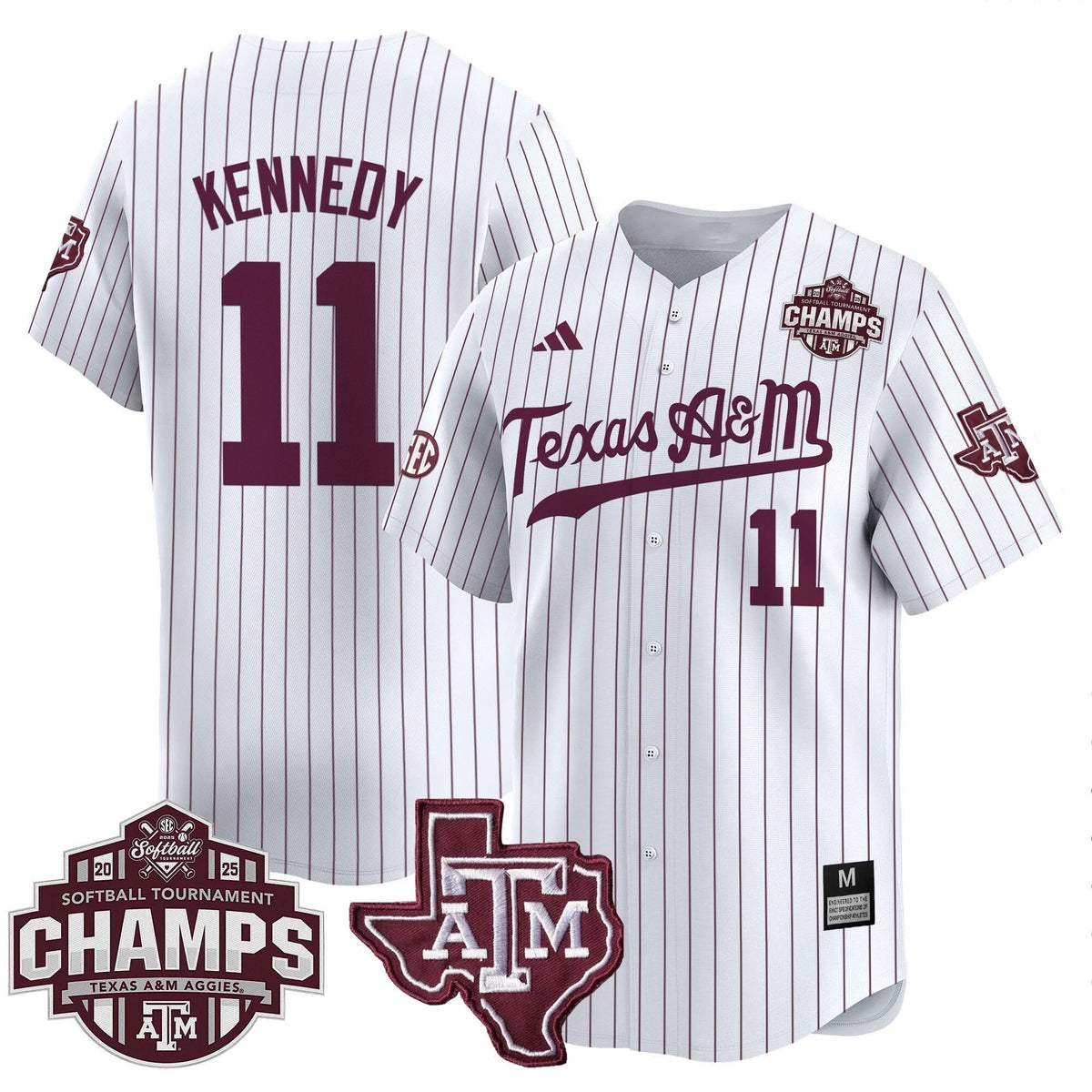 Aggies 2025 SEC Softball Conference Tournament Champions Patch Vapor Premier Limited Jersey - Stitched