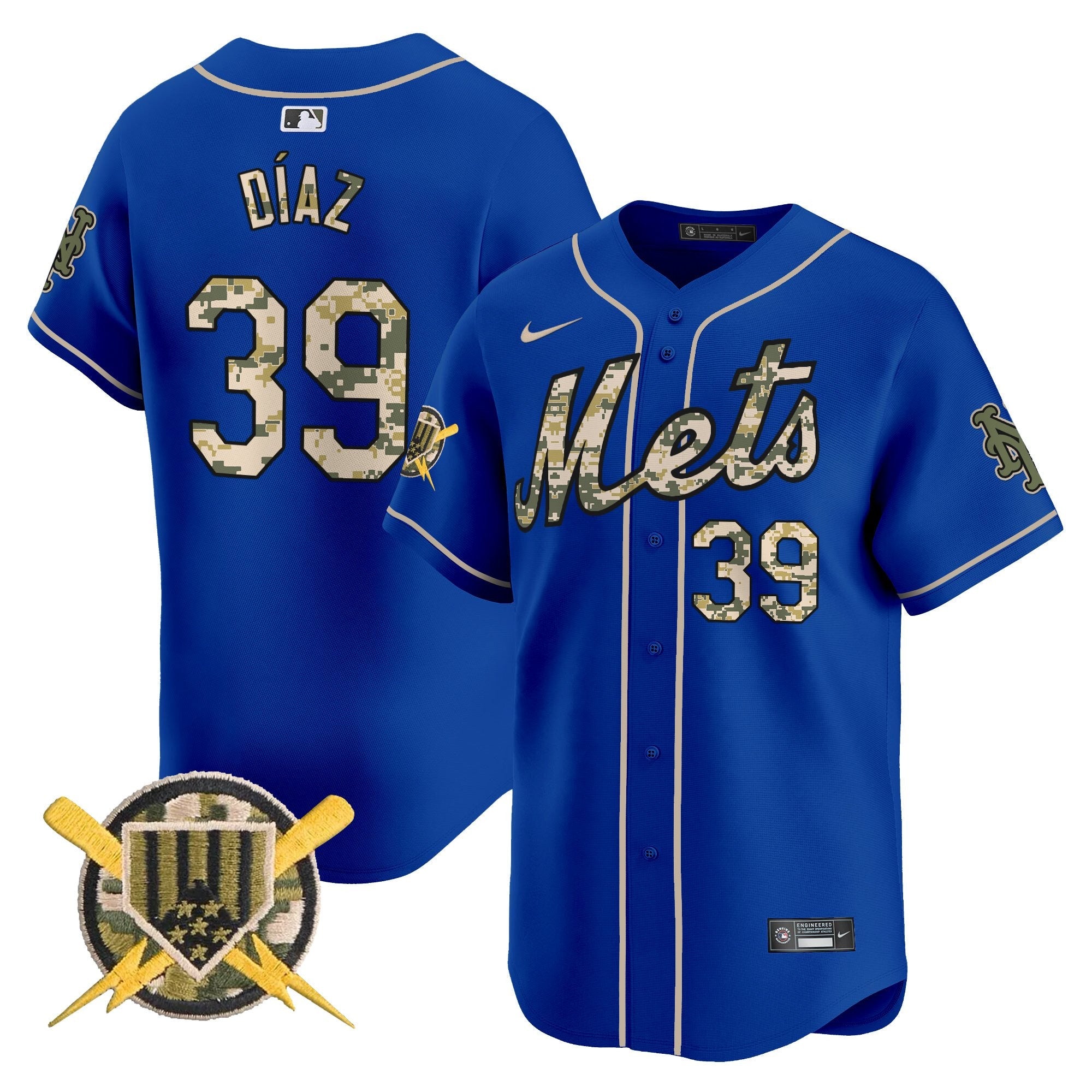 NYM Armed Forces Day Vapor Premier Limited Jersey - Stitched