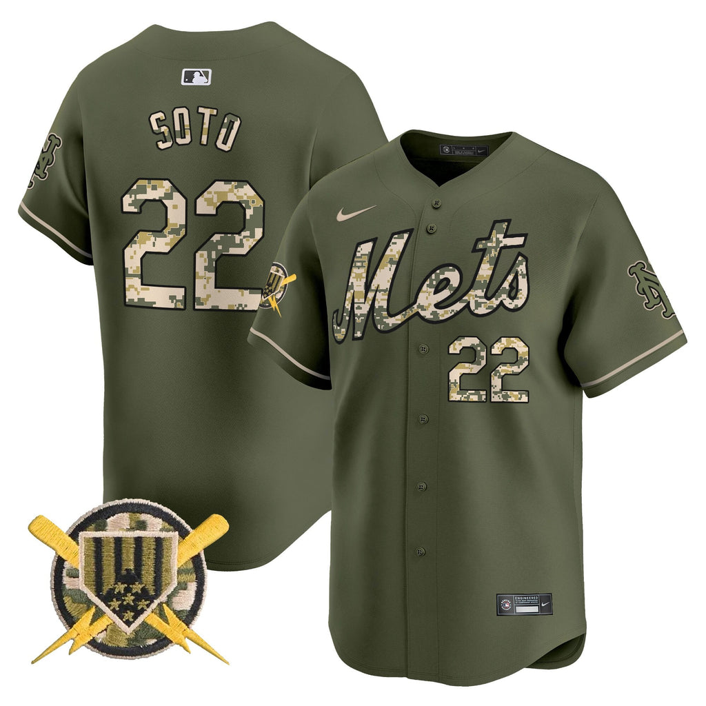 NYM Armed Forces Day Vapor Premier Limited Jersey - Stitched