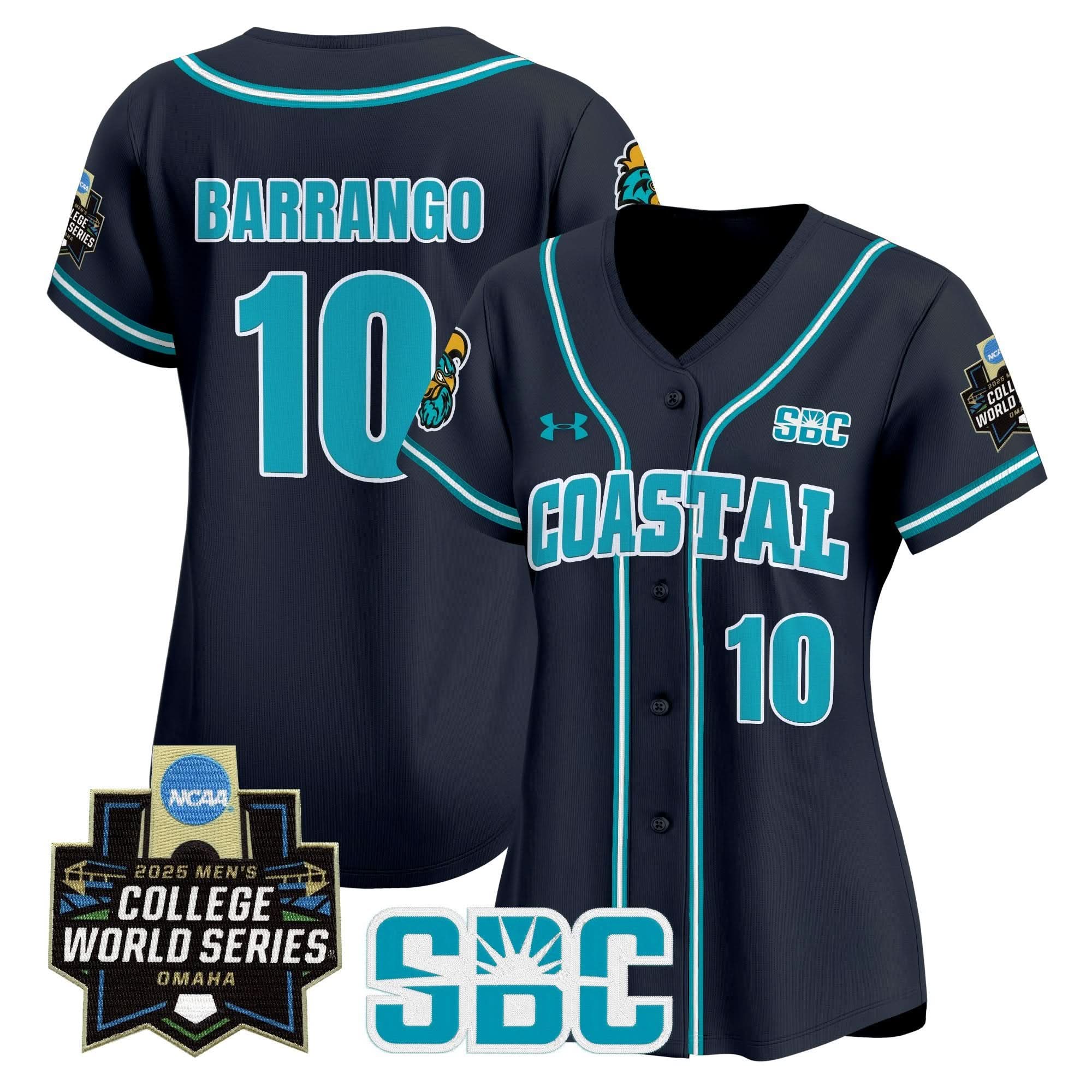 Women's Coastal Carolina Chanticleers 2025 World Series Vapor Premier Limited Jersey - Stitched