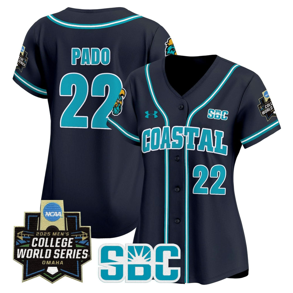 Women's Coastal Carolina Chanticleers 2025 World Series Vapor Premier Limited Jersey - Stitched