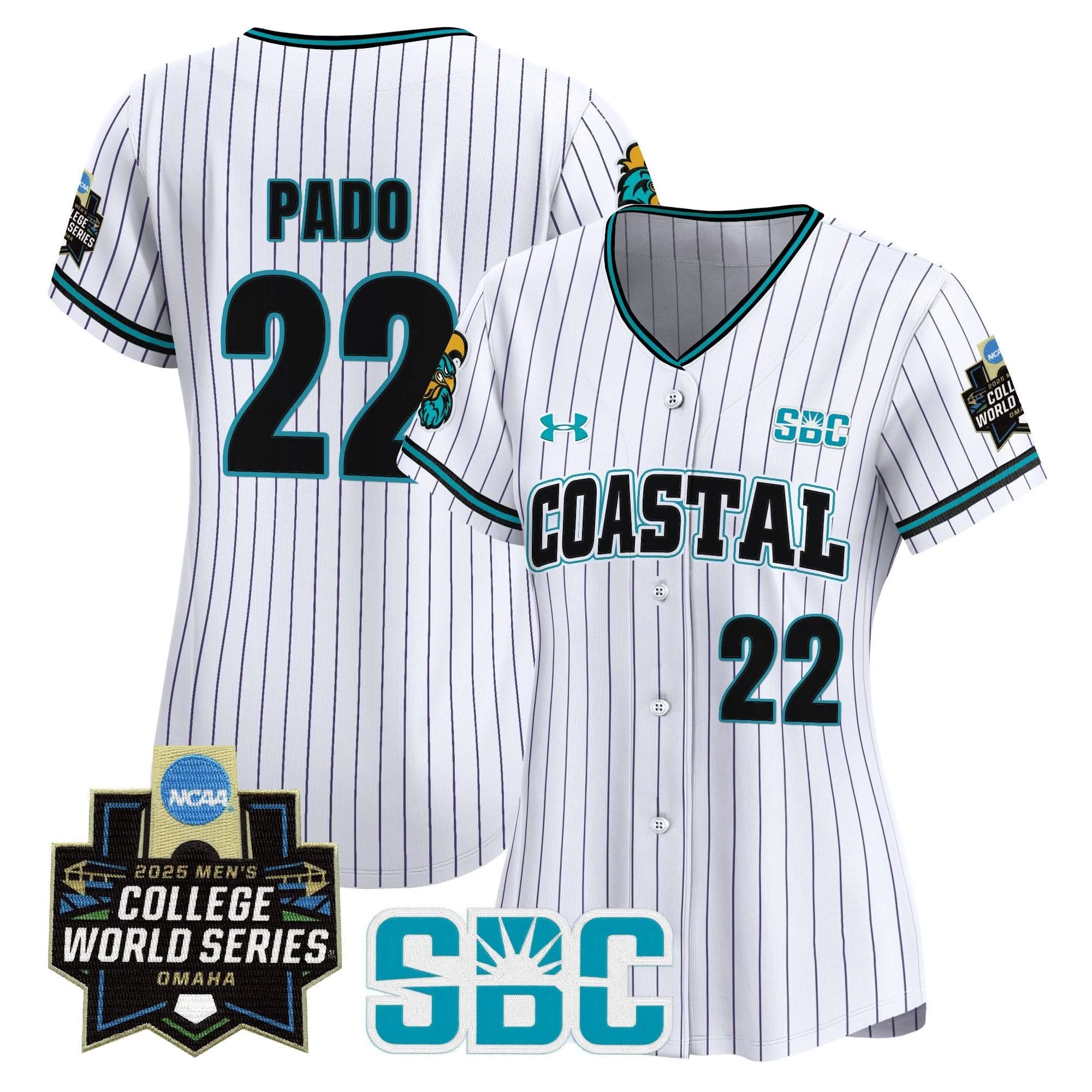 Women's Coastal Carolina Chanticleers 2025 World Series Vapor Premier Limited Jersey - Stitched
