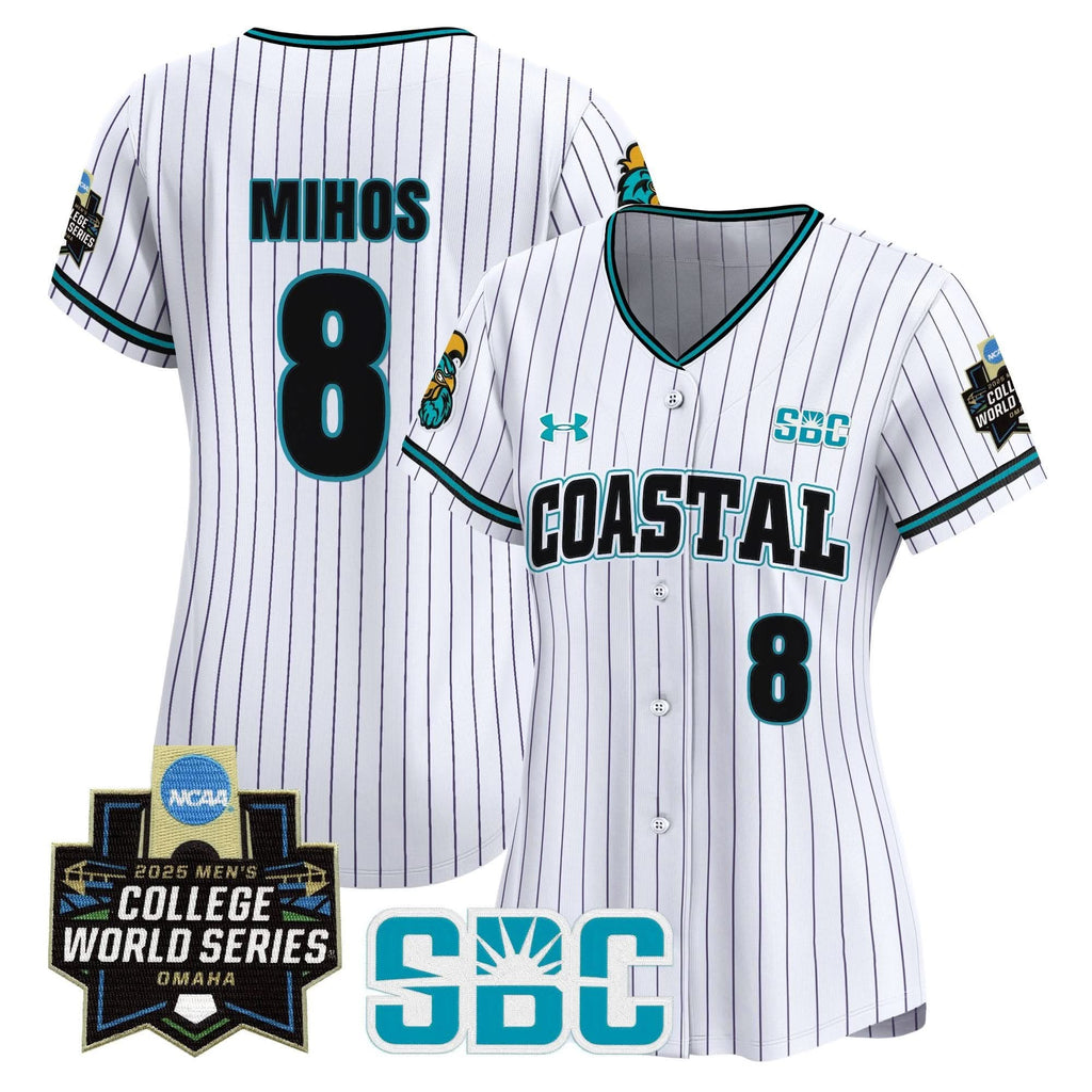 Women's Coastal Carolina Chanticleers 2025 World Series Vapor Premier Limited Jersey - Stitched