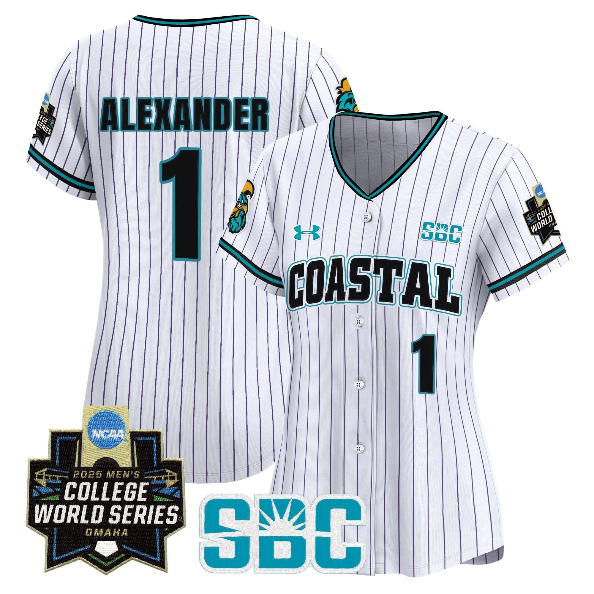 Women's Coastal Carolina Chanticleers 2025 World Series Vapor Premier Limited Jersey - Stitched