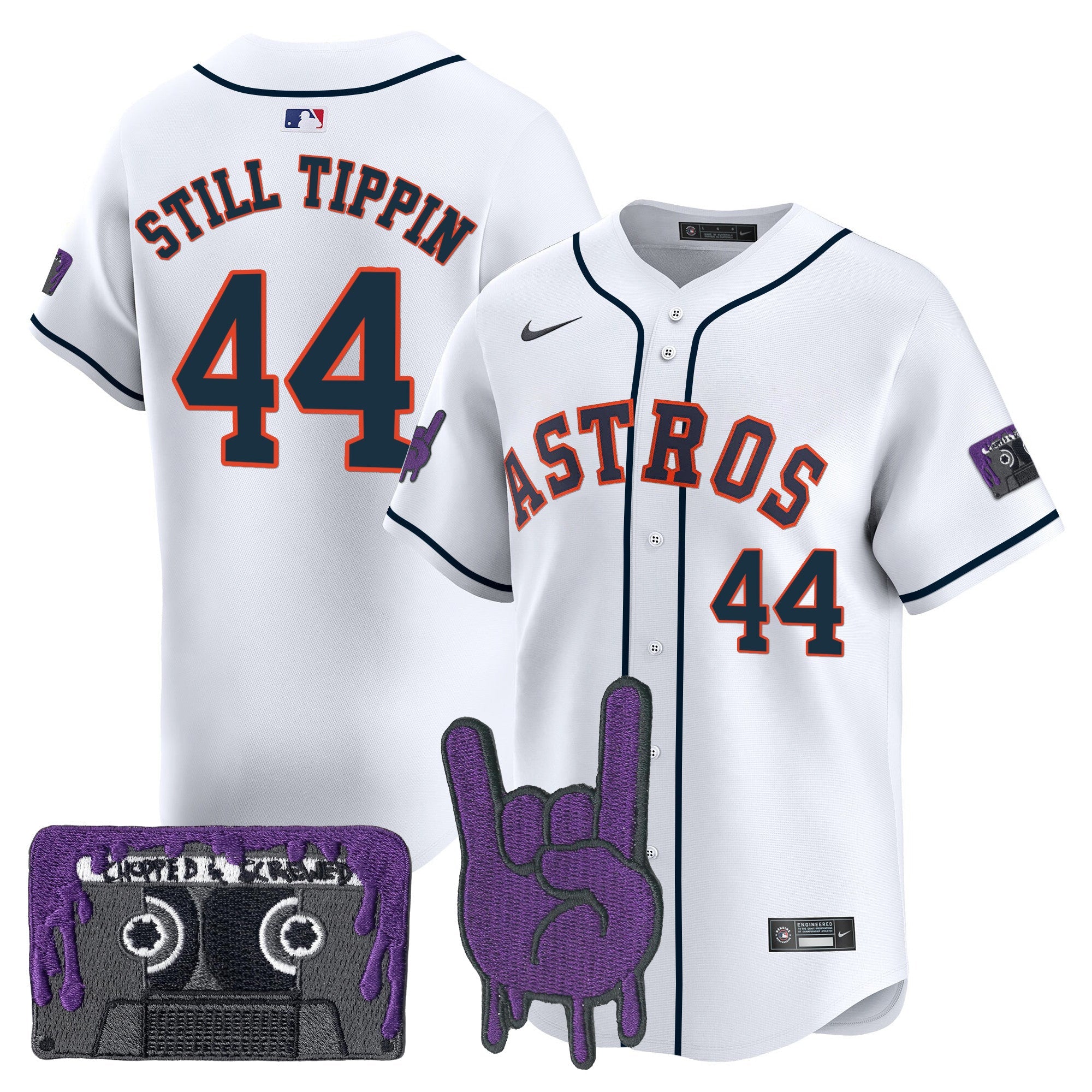 HOU DJ Screw Patch Vapor Premier Limited Jersey - Stitched