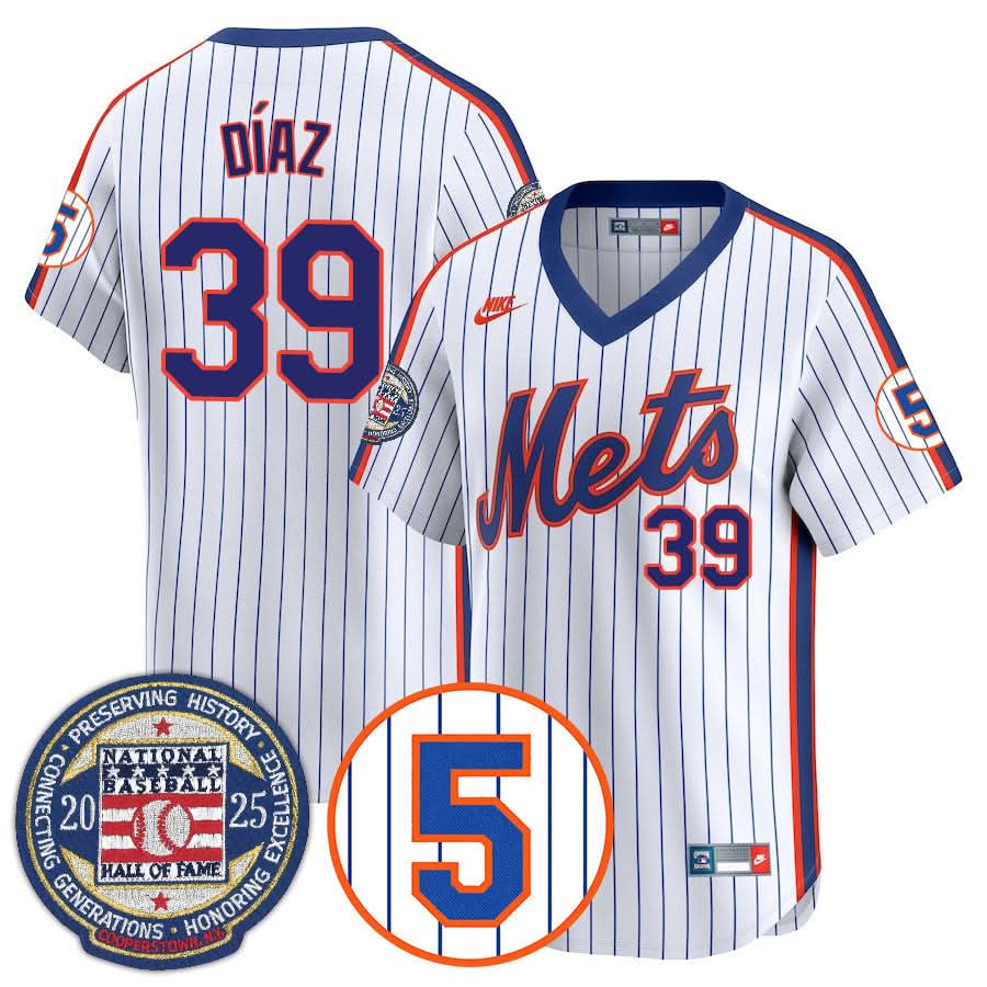 NYM Number Retirement & Hall of Fame Gold Jersey - Stitched
