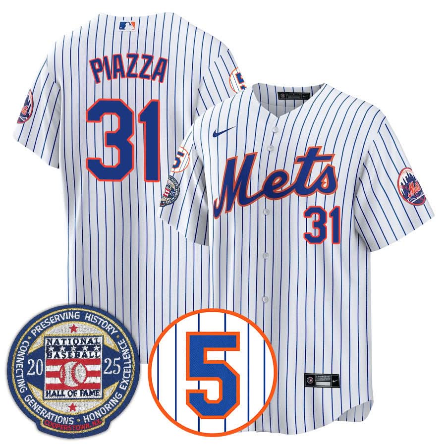 NYM Number Retirement & Hall of Fame Gold Jersey - Stitched