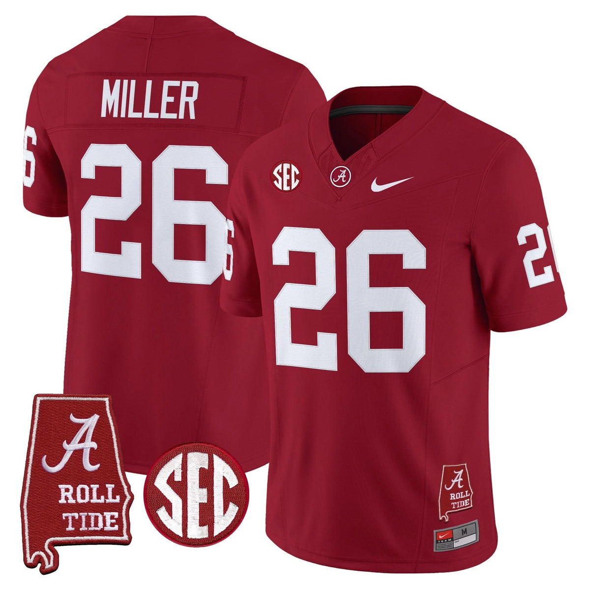 ACT Throwback Vapor Limited Jersey - Alabama Map