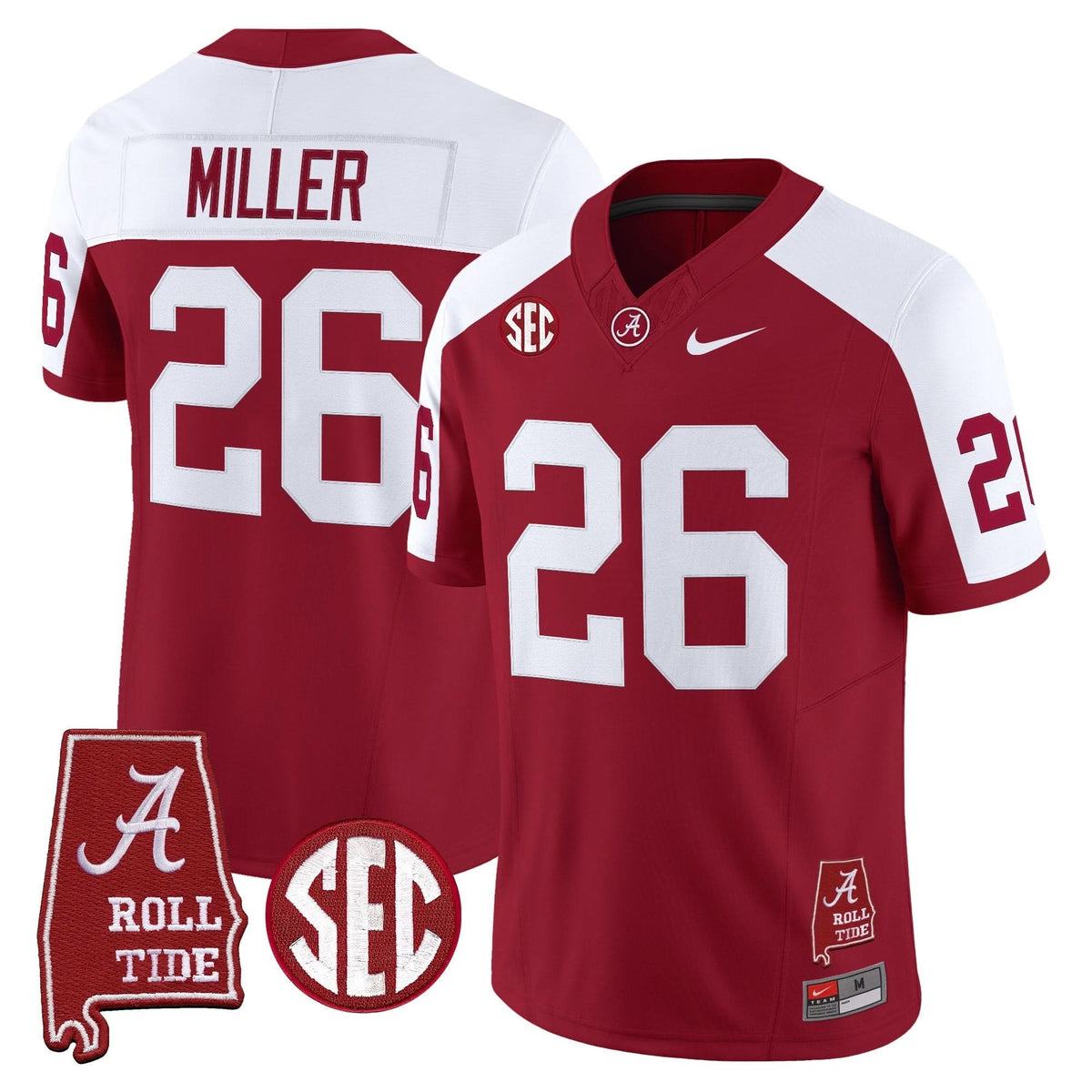 ACT Throwback Vapor Limited Jersey - Alabama Map