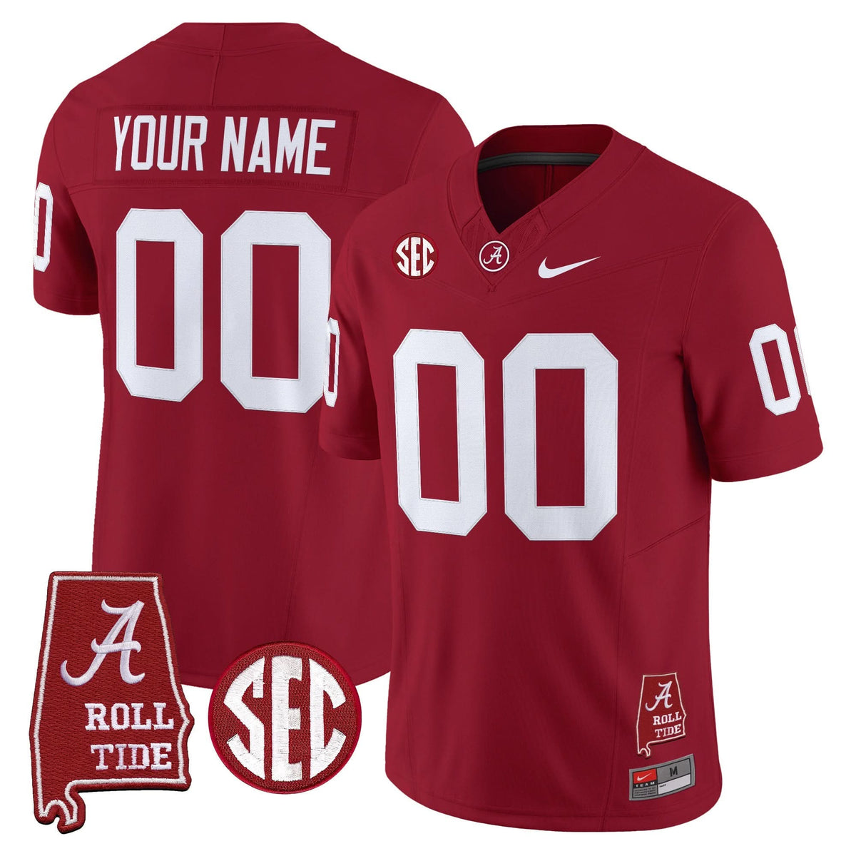 ACT Throwback Vapor Limited Custom Jersey - Alabama Map