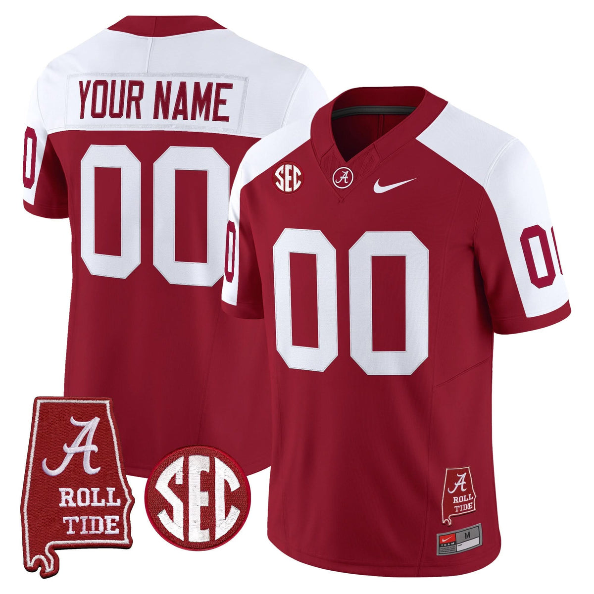 ACT Throwback Vapor Limited Custom Jersey - Alabama Map