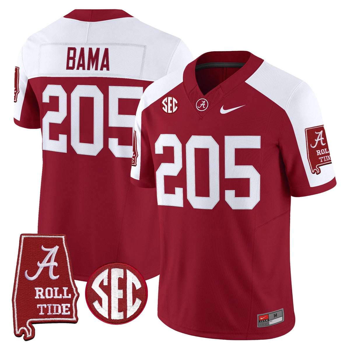 BAMA 2026 Vapor Limited Jersey - Alabama Map - Stitched