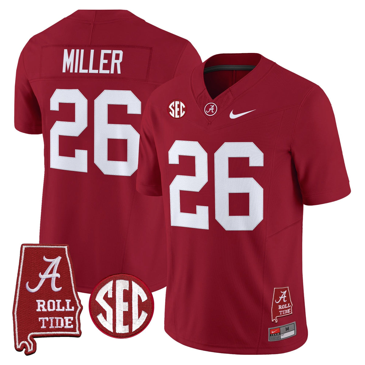 BAMA 2026 Vapor Limited Jersey - Alabama Map - Stitched