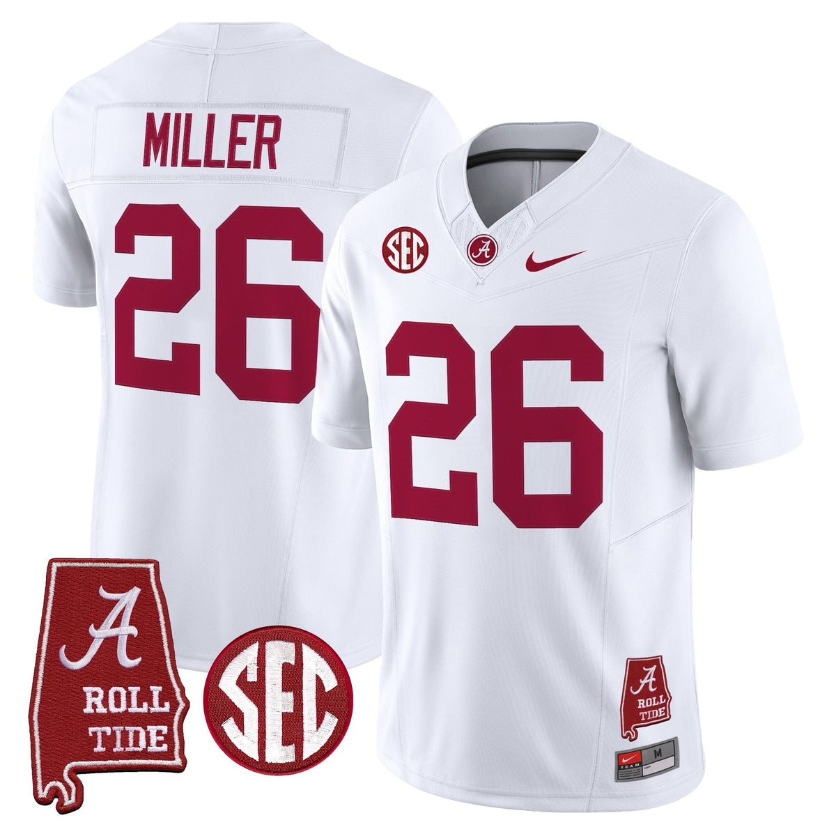BAMA 2026 Vapor Limited Jersey - Alabama Map - Stitched