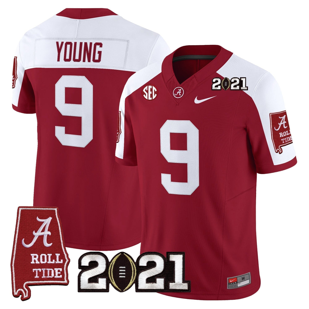 ACT '2021 CFP National Championship' Vapor Limited Jersey - Alabama Map