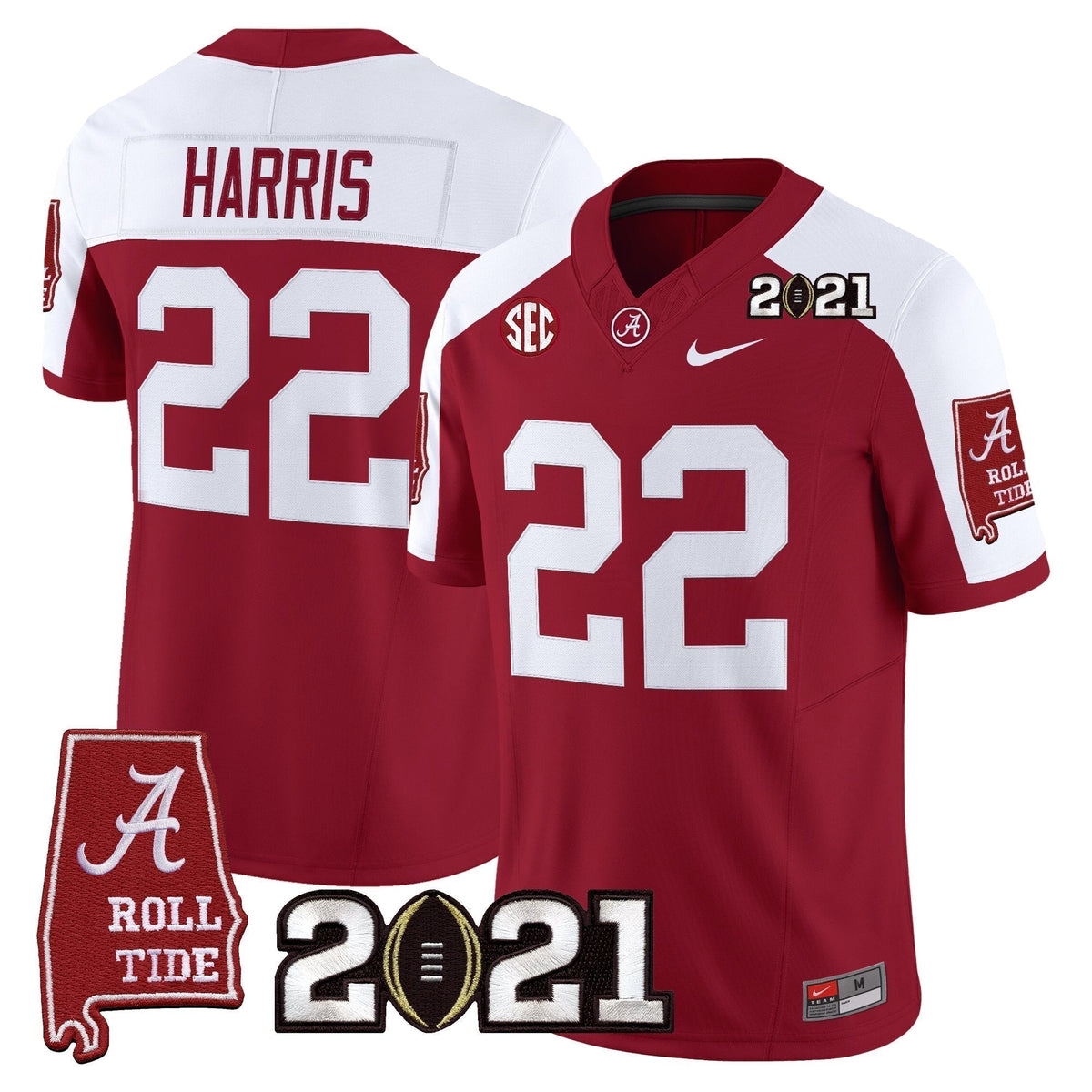 ACT '2021 CFP National Championship' Vapor Limited Jersey - Alabama Map