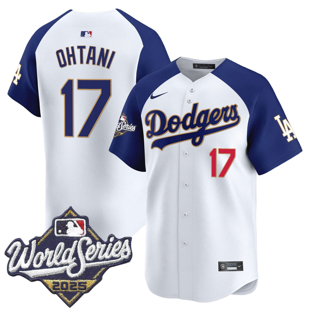 LAD 2025 World Series Gold Trim Vapor Premier Limited Jersey - Stitched