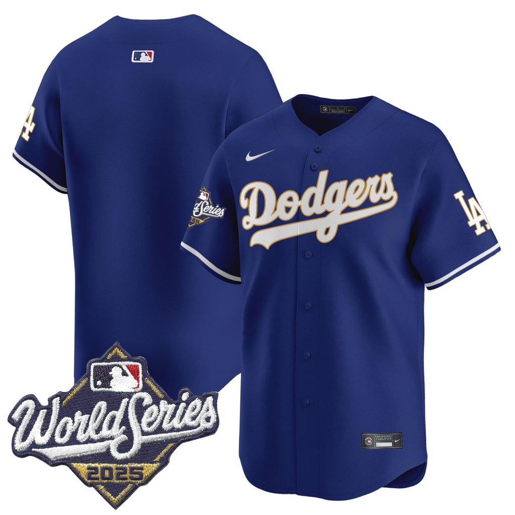 LAD 2025 World Series Gold Trim Vapor Premier Limited Jersey - Stitched