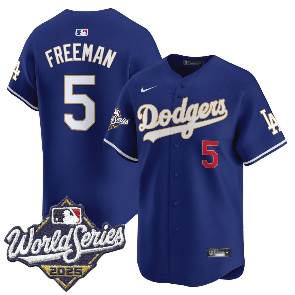 LAD 2025 World Series Gold Trim Vapor Premier Limited Jersey - Stitched