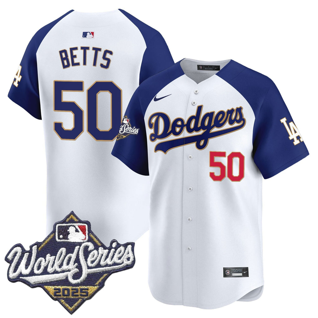 LAD 2025 World Series Gold Trim Vapor Premier Limited Jersey - Stitched