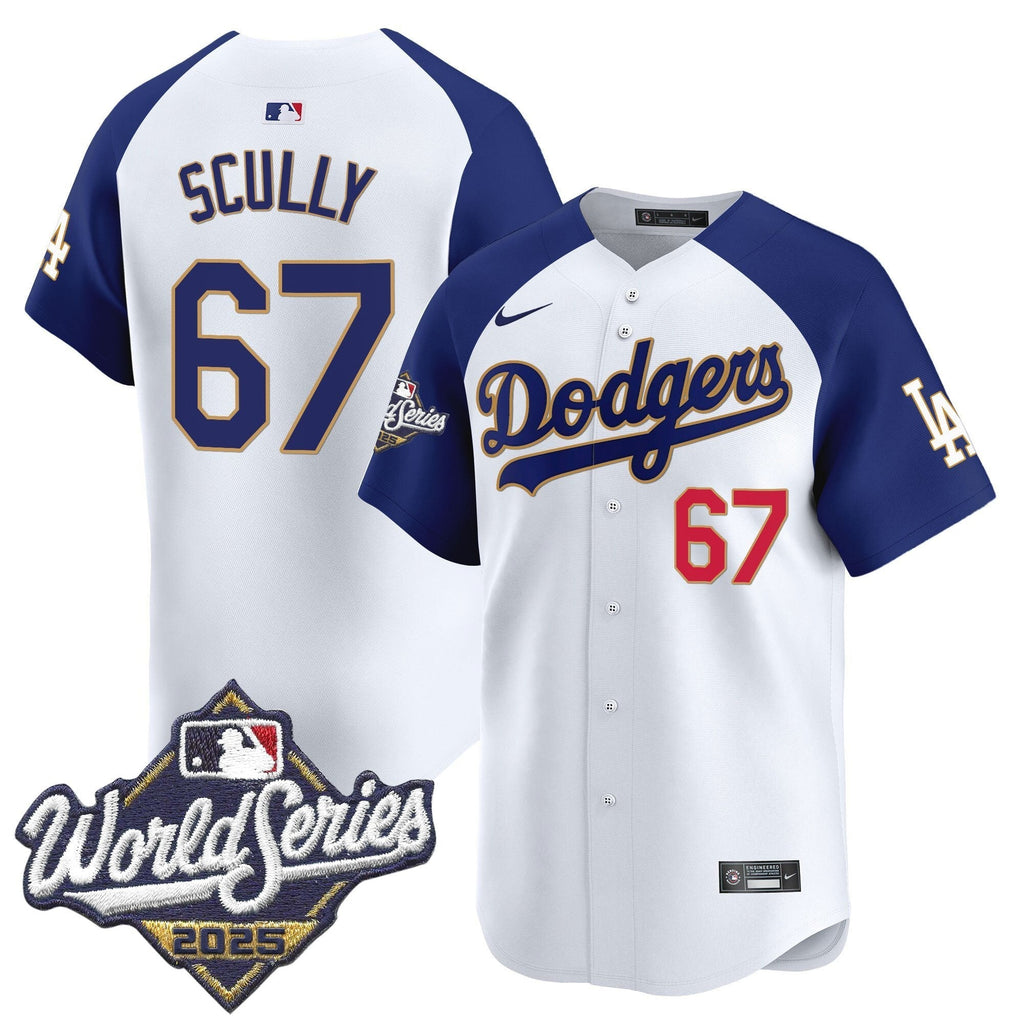 LAD 2025 World Series Gold Trim Vapor Premier Limited Jersey - Stitched
