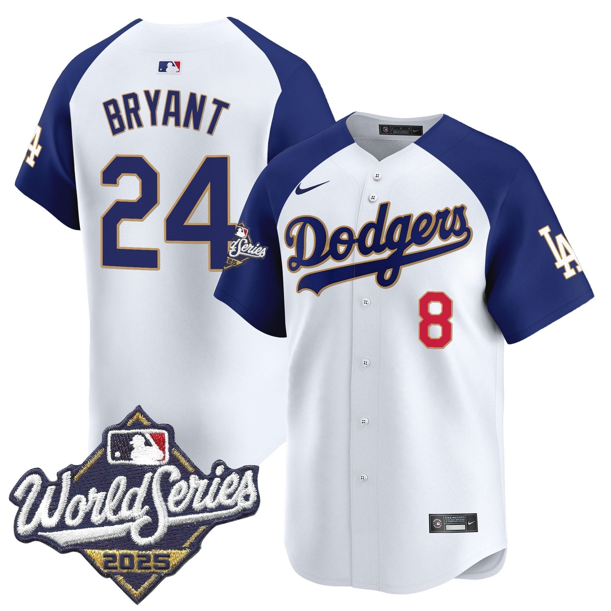 LAD 2025 World Series Gold Trim Vapor Premier Limited Jersey - Stitched