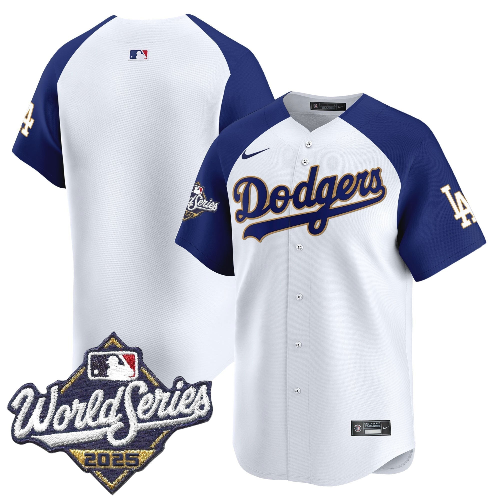 LAD 2025 World Series Gold Trim Vapor Premier Limited Jersey - Stitched