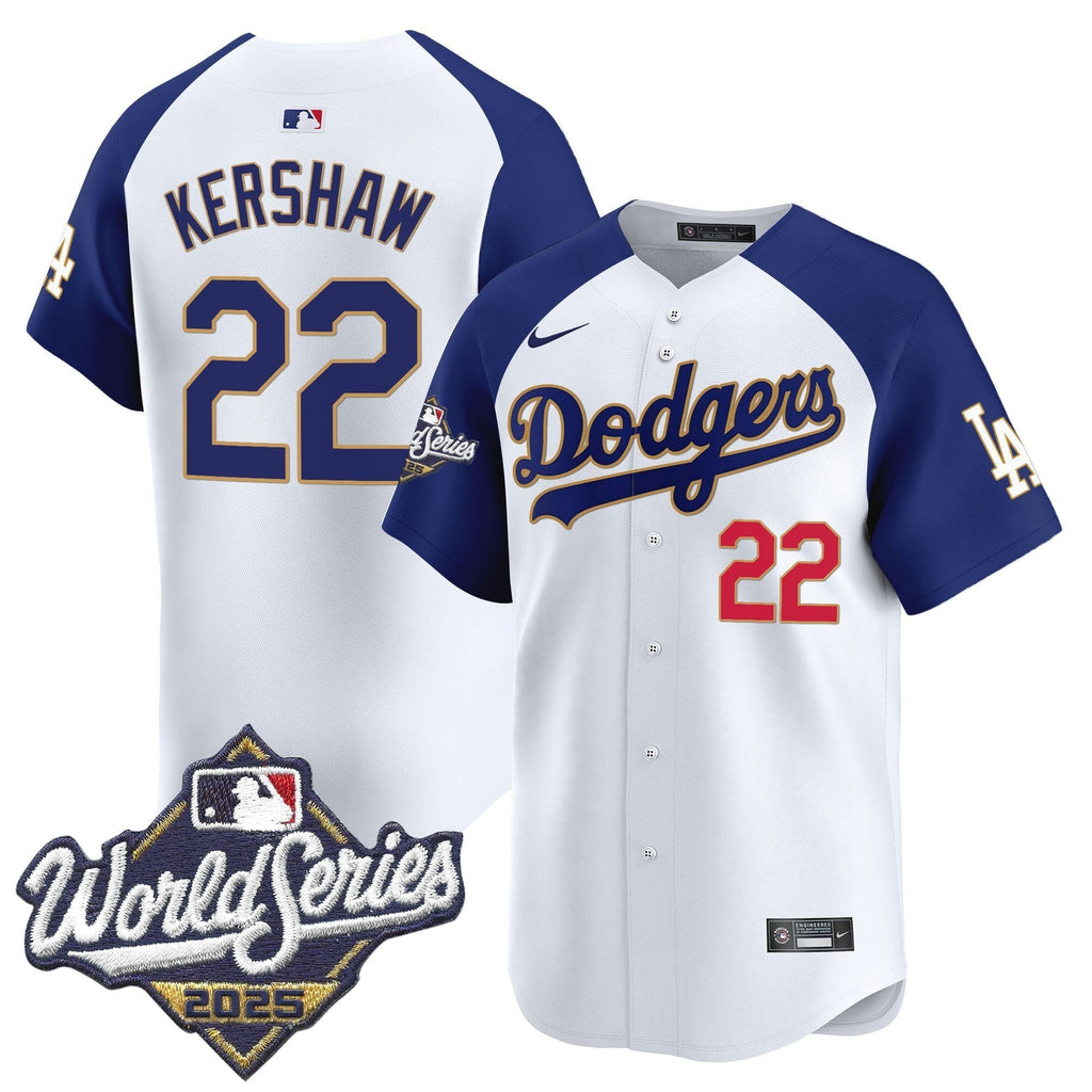 LAD 2025 World Series Gold Trim Vapor Premier Limited Jersey - Stitched