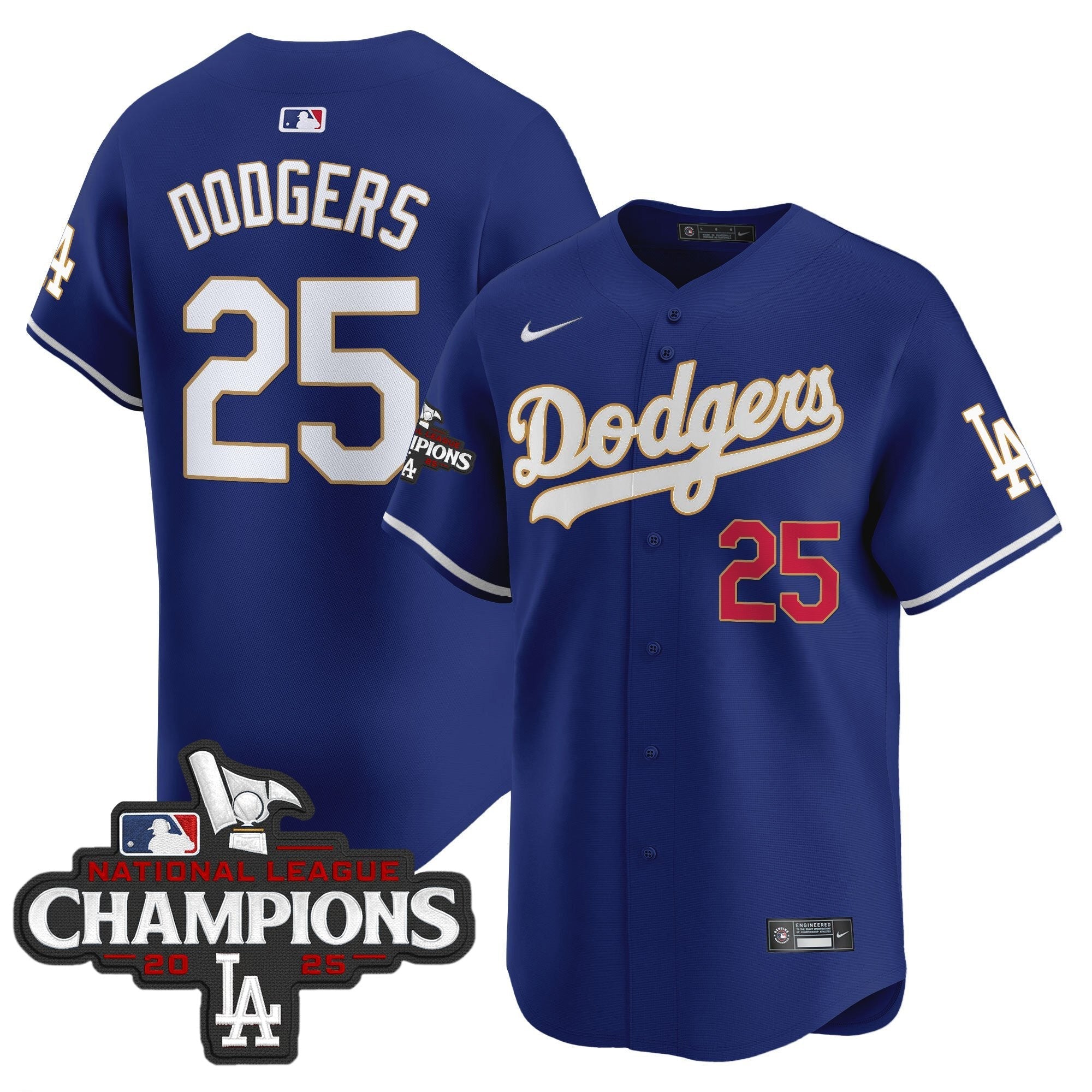 LAD 2025 National League Champions Vapor Premier Limited Jersey - Stitched