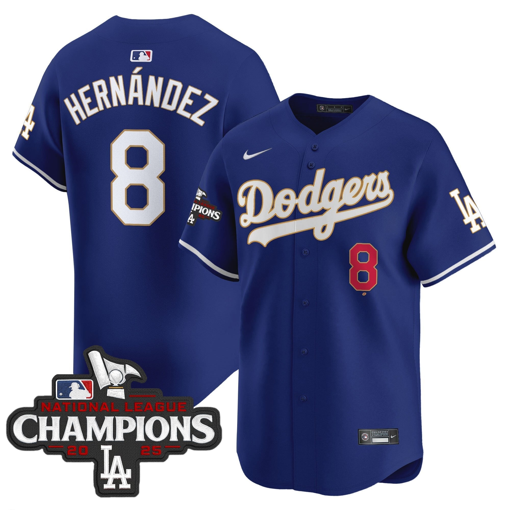 LAD 2025 National League Champions Vapor Premier Limited Jersey - Stitched