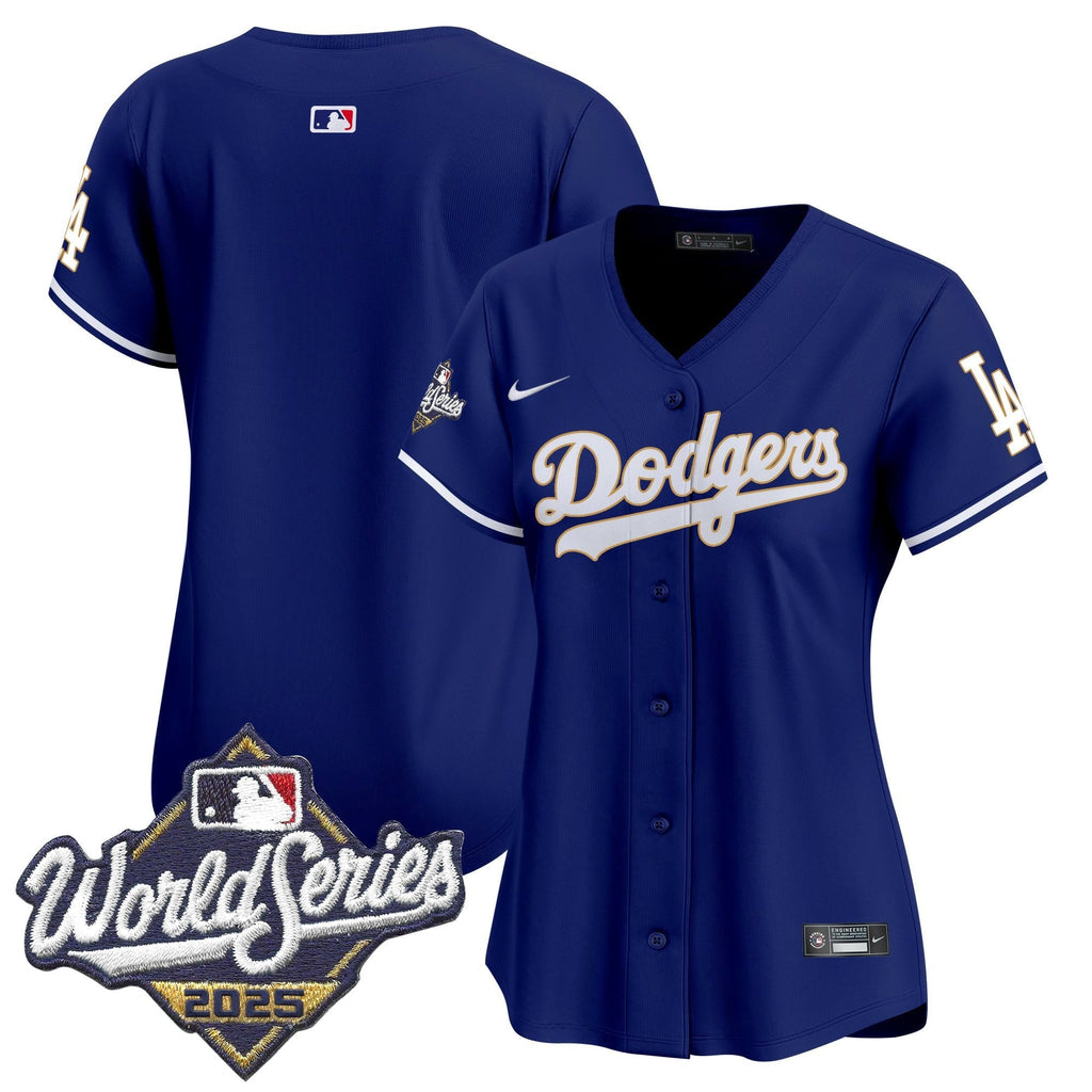 Women's LAD 2025 World Series Gold Trim Vapor Premier Limited Jersey - Stitched