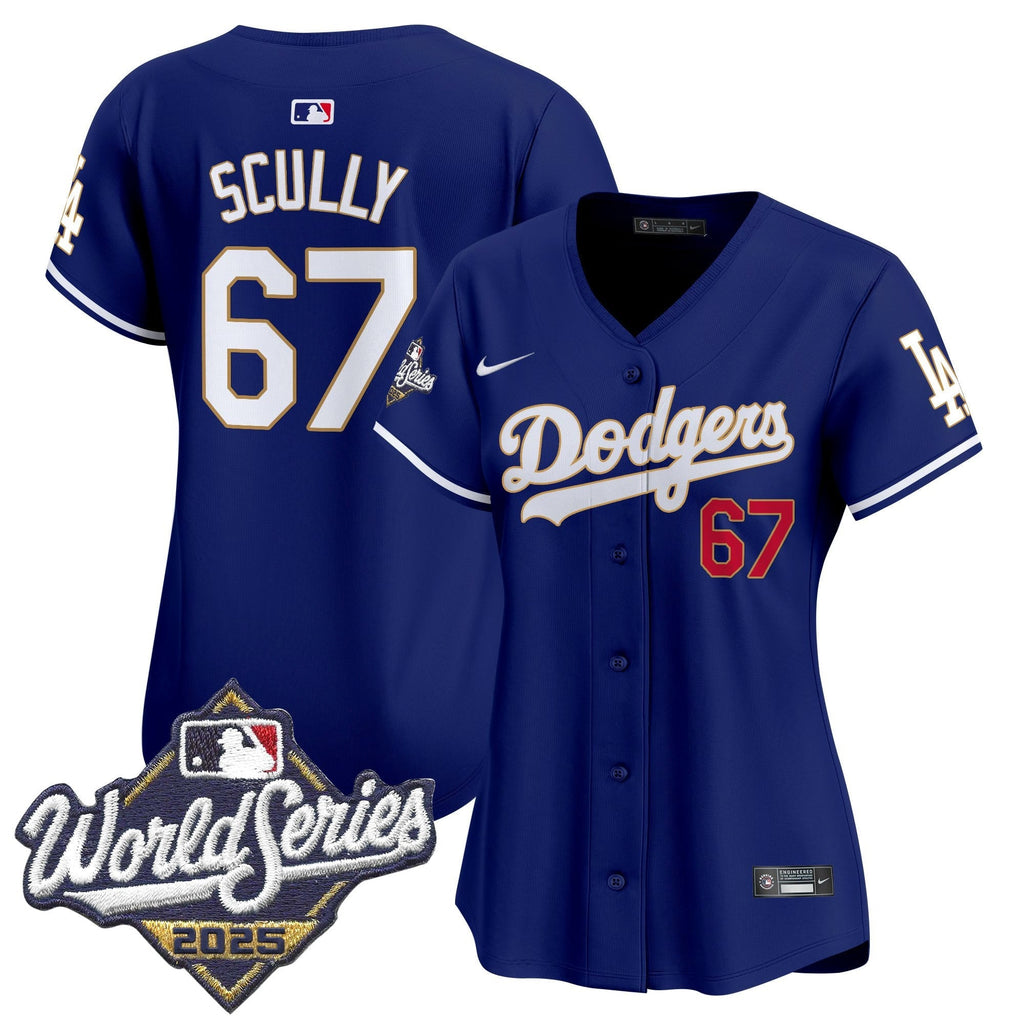 Women's LAD 2025 World Series Gold Trim Vapor Premier Limited Jersey - Stitched