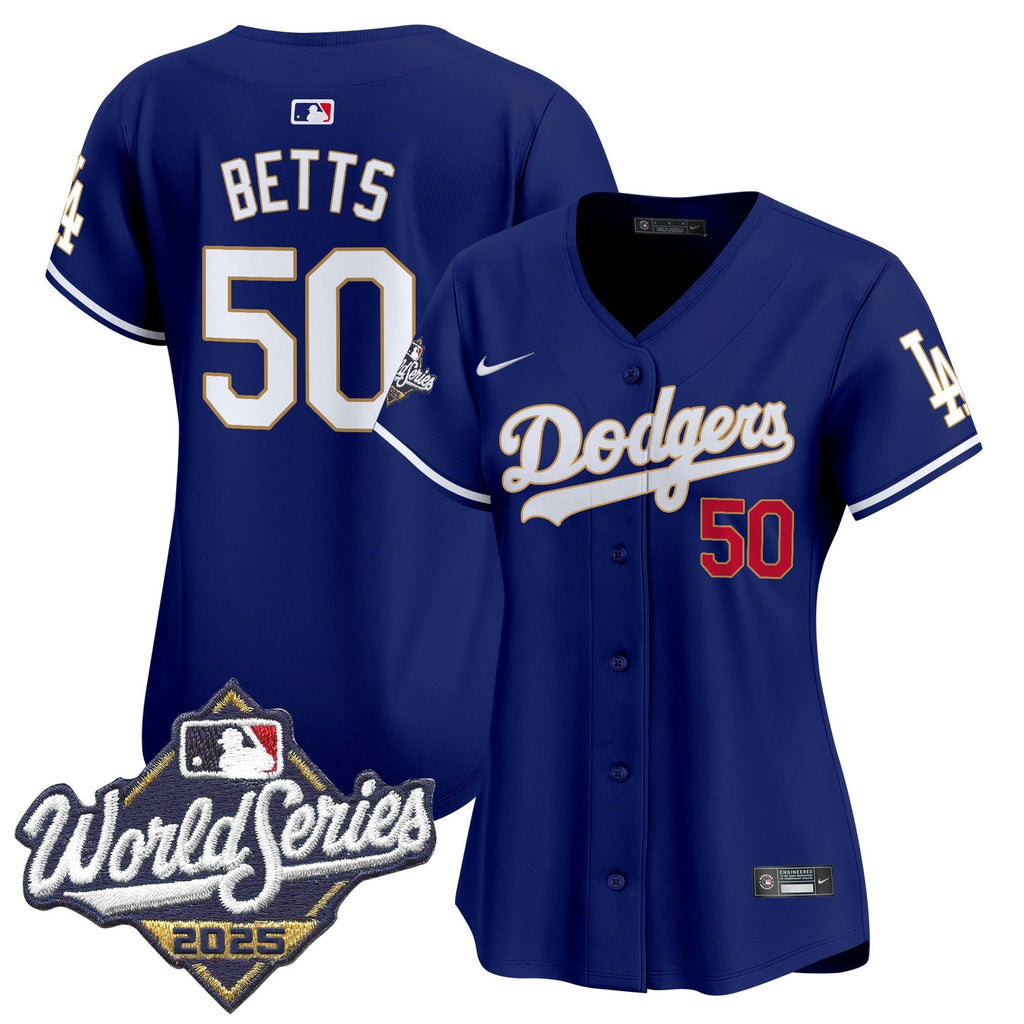 Women's LAD 2025 World Series Gold Trim Vapor Premier Limited Jersey - Stitched